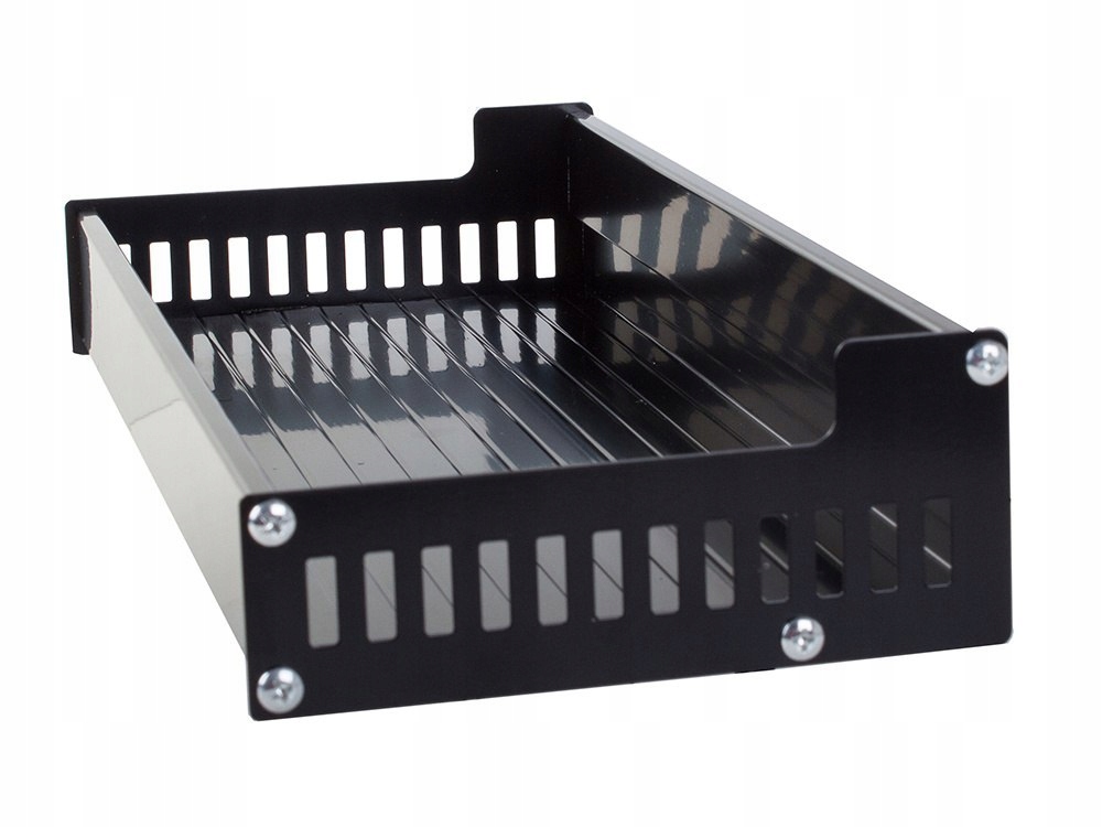 

Półka aluminium malowana proszkowo czarna łazienka