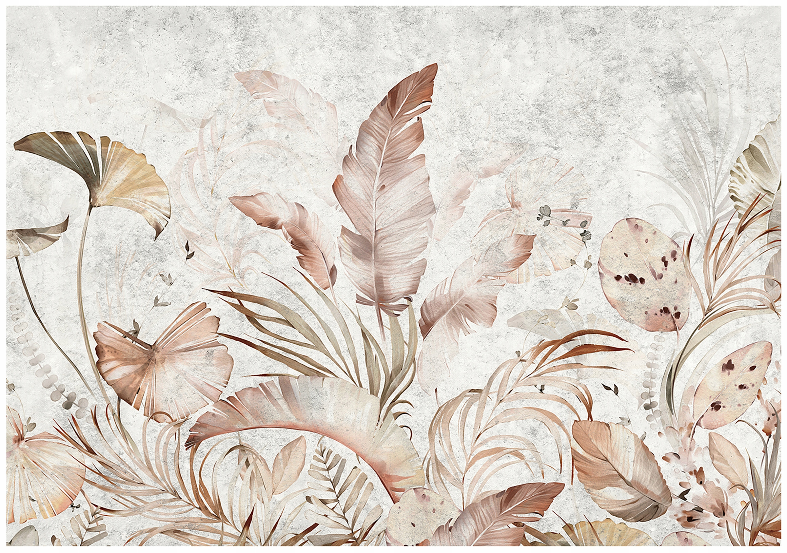 Tapeta Béžová Listy Abstrakcia Tapeta Do Predsiene Kancelárie 368x254