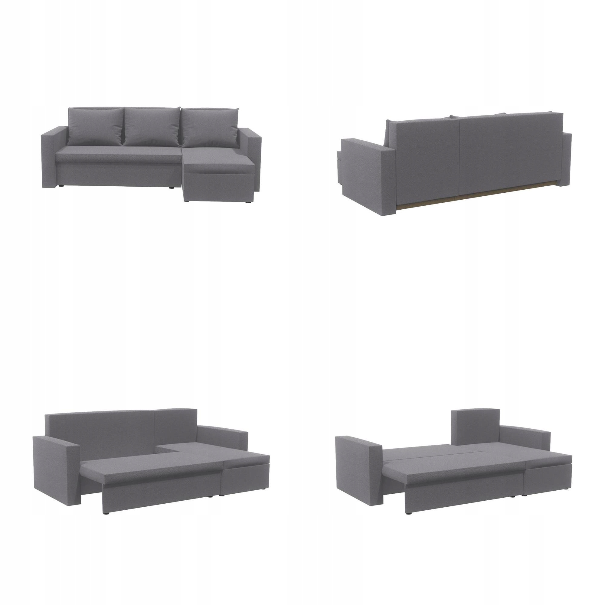 Narożnik Lana 225x130 funkcja SPANIA łóżko ROGÓWKA sofa PRODUCENT Marka bez marki