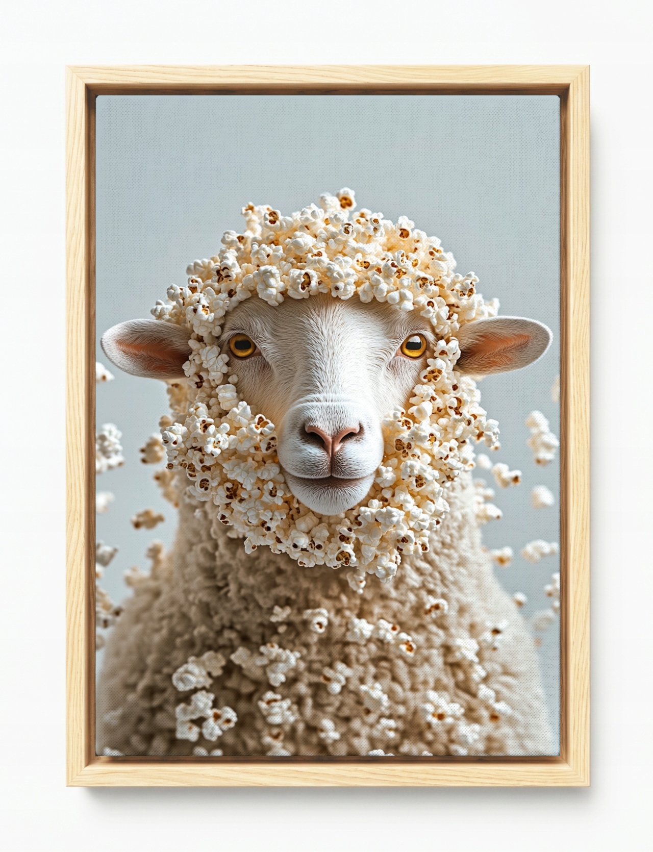 Obraz Rám Americká Krabička Grafika Portrét Legrační Ovce Popcorn 40x60