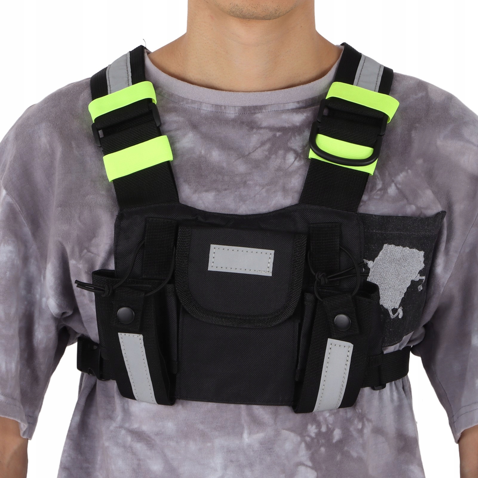 Radio Shoulder Chest Harness Holder Vest Nylon Do Walkie-talkie Baofeng