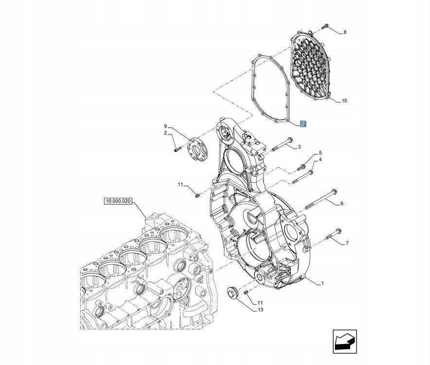Uszczelka 504290773 New Holland Case CNH Numer katalogowy części 504290773