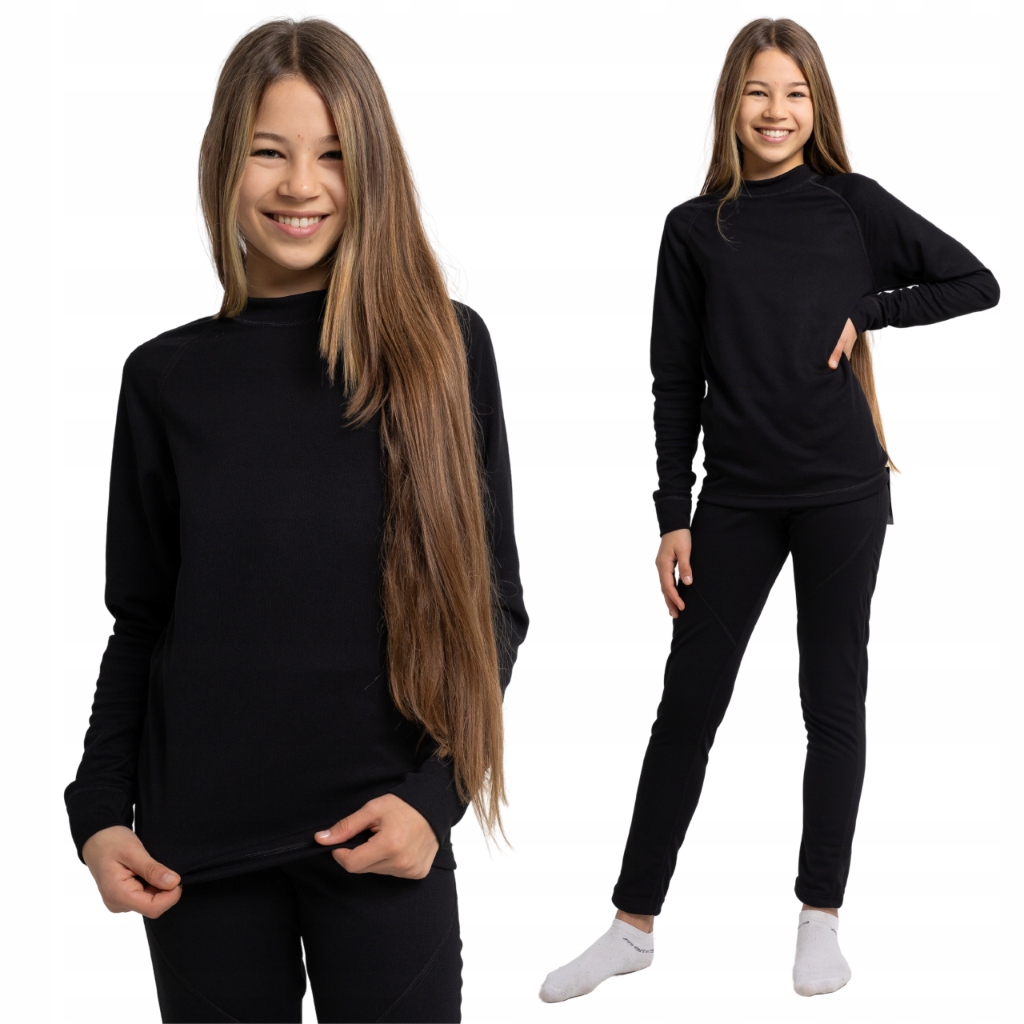 ODZIEŻ TERMOAKTYWNA DLA DZIECI 140 SPODNIE OCIEPLANE Z MESZKIEM DOPASOWANE Linia regular