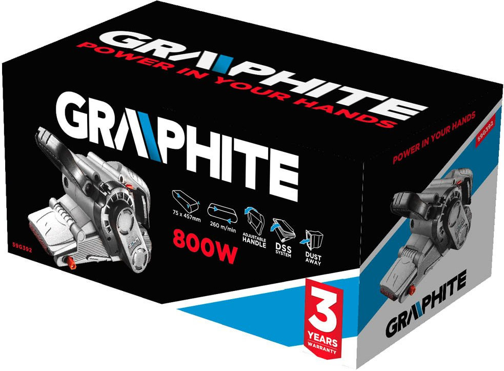 SZLIFIERKA TAŚMOWA 800W, PAS BEZKOŃCOWY 75 x 457 MM EAN (GTIN) 5902062593924