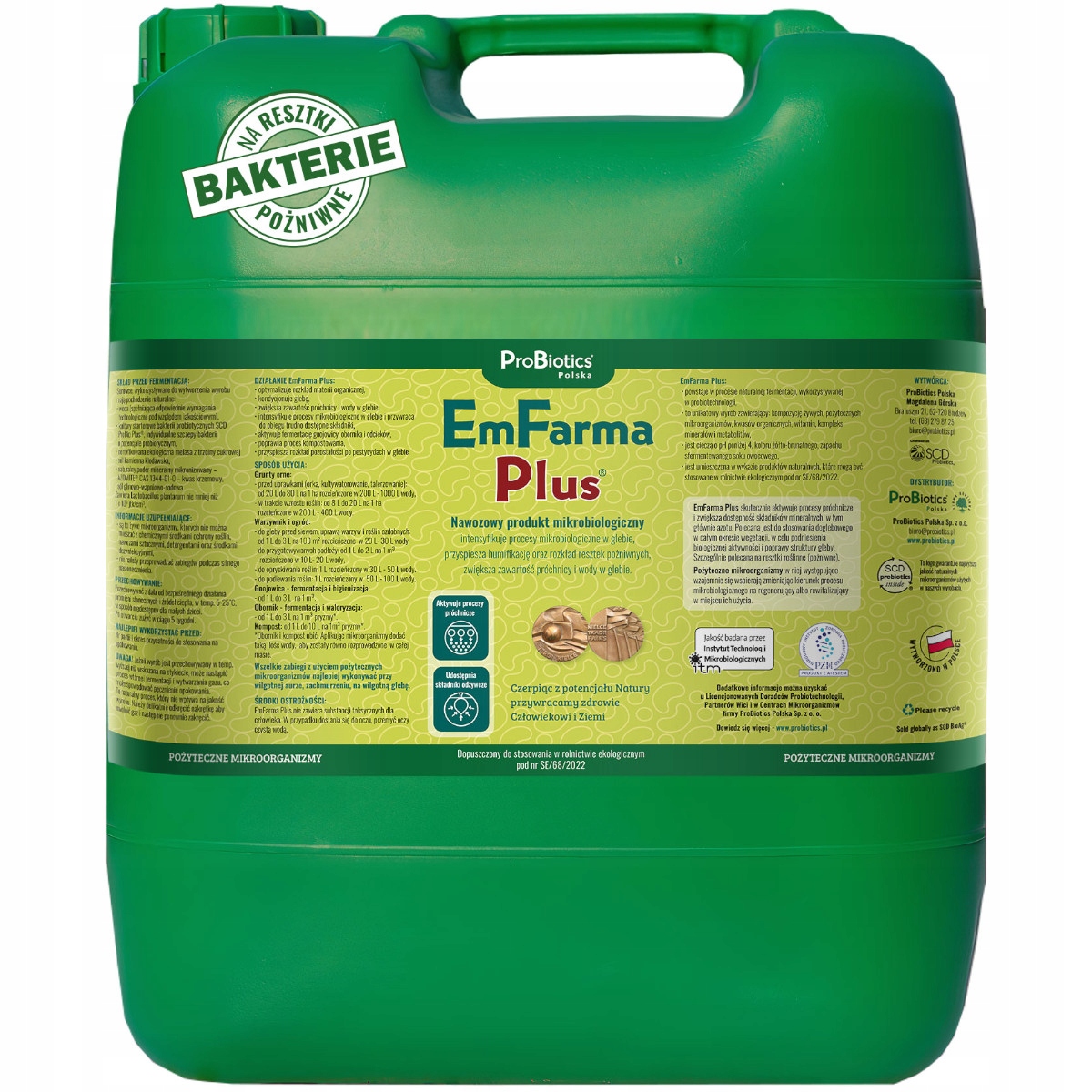 Emfarma Plus 20L Probiotics Mikroorganizmy Probio Emy Do Gleby Naturalny