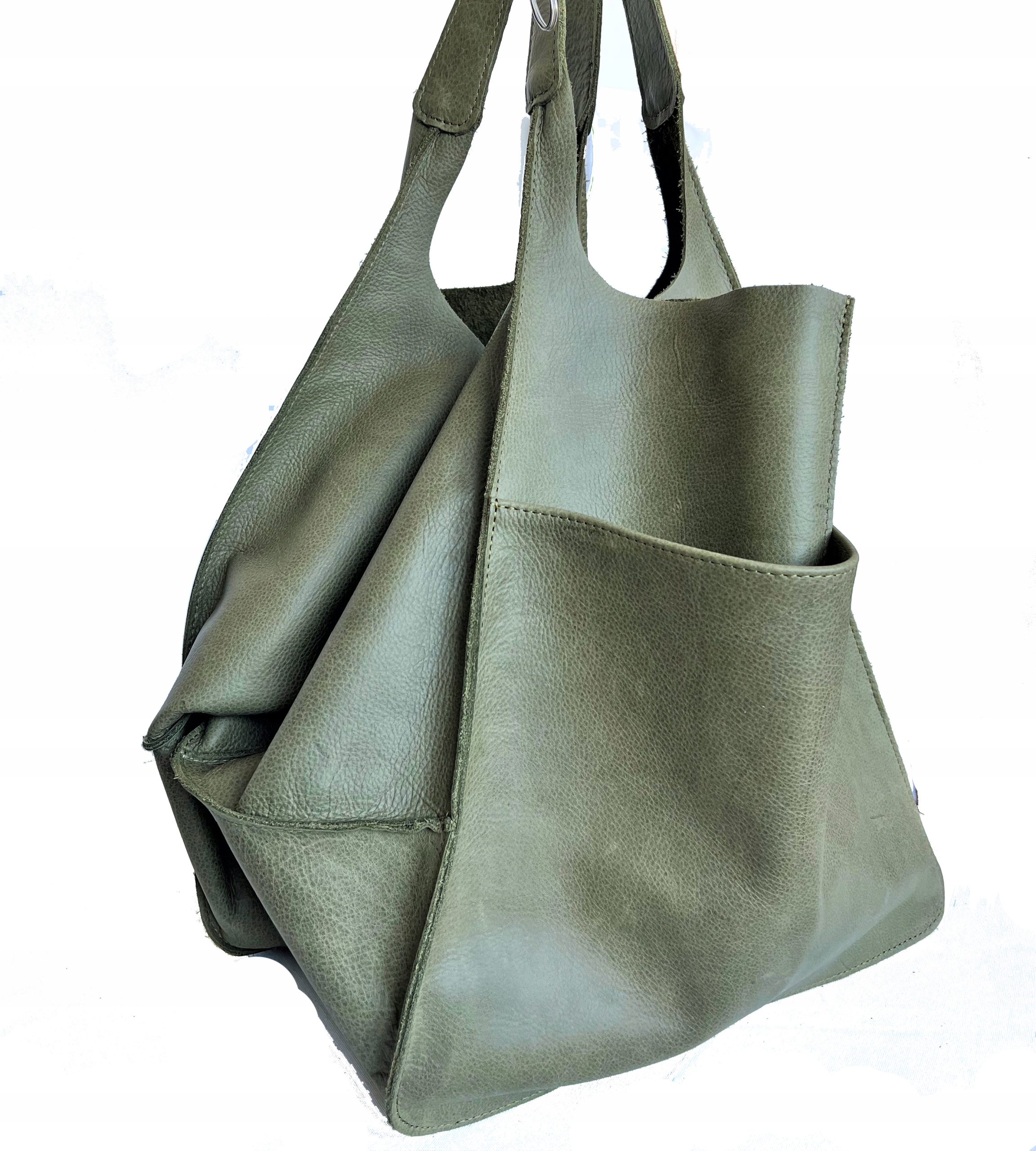 TOREBKA ZE SKÓRY NATURALNEJ - WOREK NA RAMIĘ