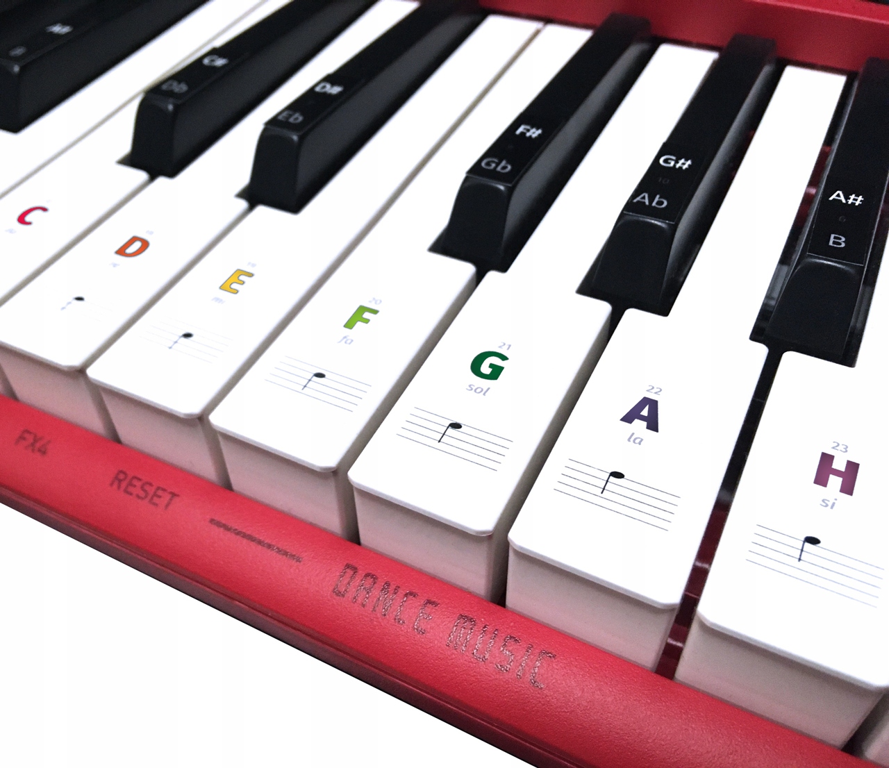 

Naklejki na keyboard klawisze Akord Nkhkl kolorowe
