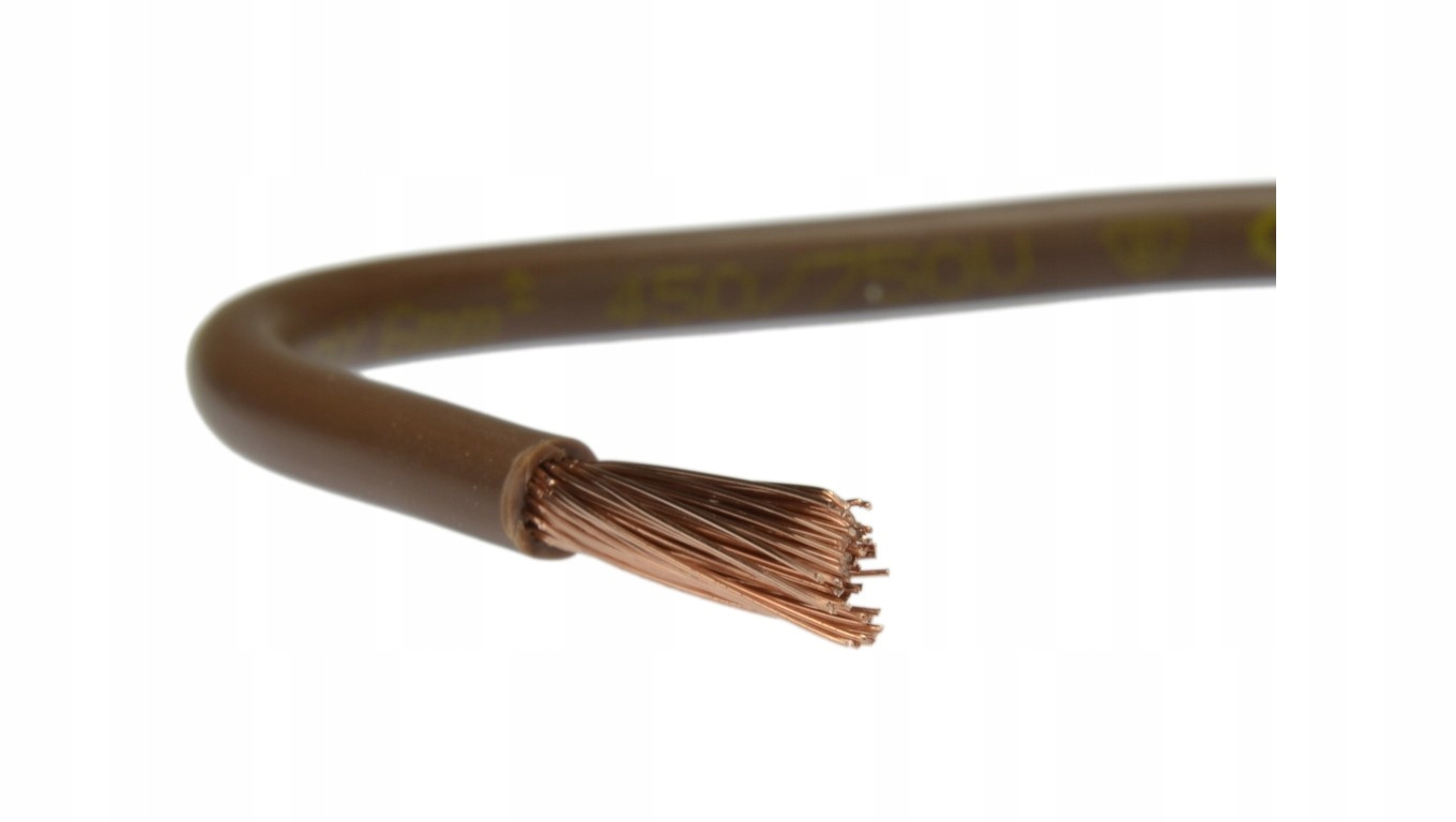 Przewód H07V-K 10mm2 Brązowy Linka Giętka 100m Elektrokabel 07.0101.0100