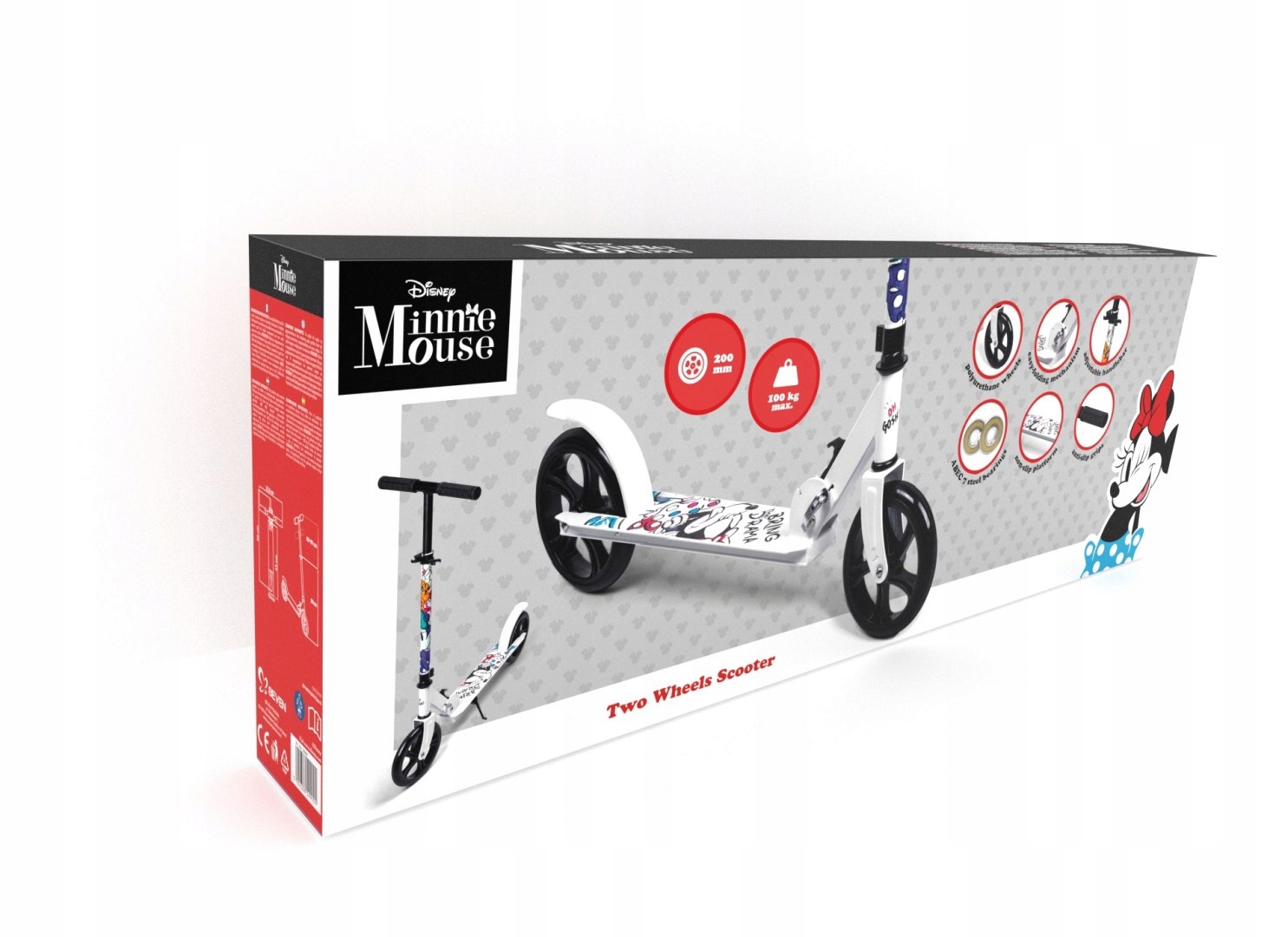 HULAJNOGA DWUKOŁOWA SKŁADANA HAMULEC NÓŻKA MINNIE Kolor Wielokolorowy