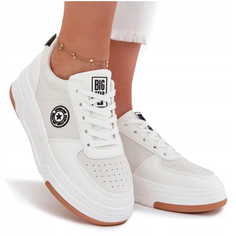 Dámské Tenisky Platforma Big Star RR274572 Hi-poly Systém Bílé 38