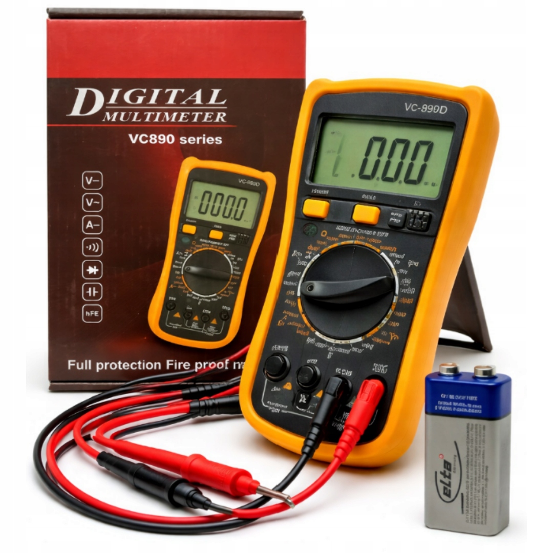 Multimetr ręczny cyfrowy Xtreme DT890G miernik tester prądu napięcia LCD