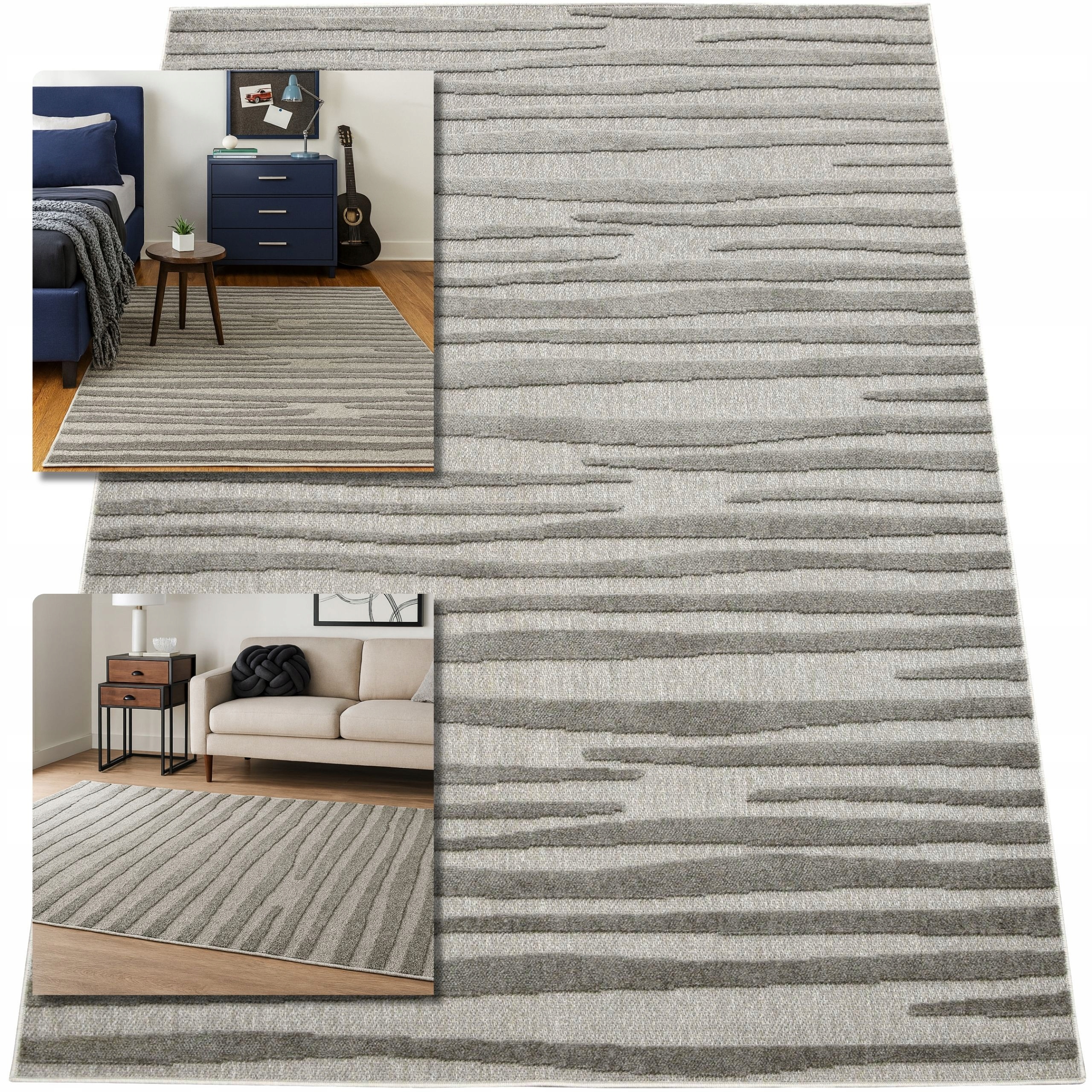 Koberec 80x150 Meduza Moderní Šedý Koberec Do Obývacího Pokoje Koberec Glamour