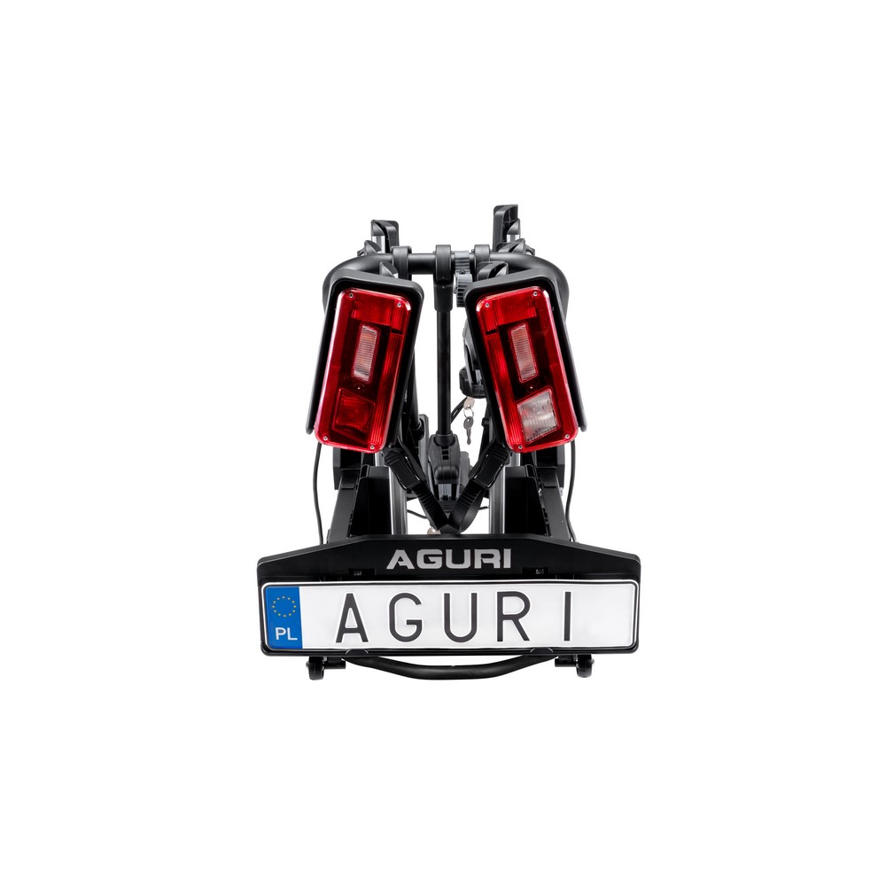 AGURI KRAB BAGAŻNIK NA 3 Rowery na Hak SKŁADANY UCHYŁ ZAMKI 13-PIN NOWOŚĆ Model Krab 3 SILVER