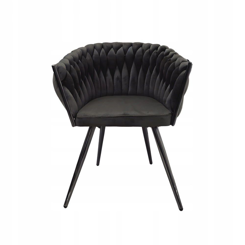 Dekorativní křeslo s područkami Tilo černé sametové křeslo Family Meble