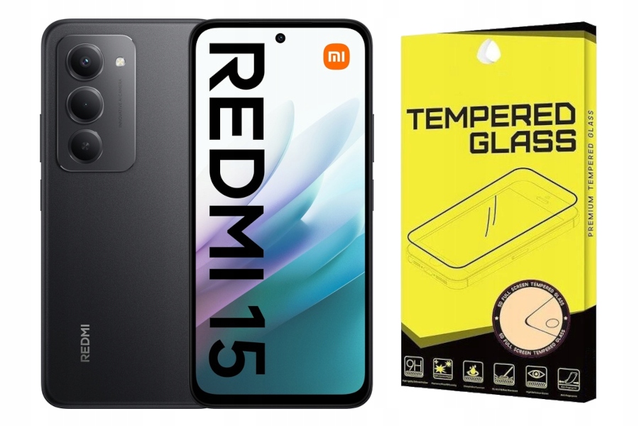 Smartphone Xiaomi Redmi 15 4G 8/256GB Dual Sim Nfc Černý Sklo