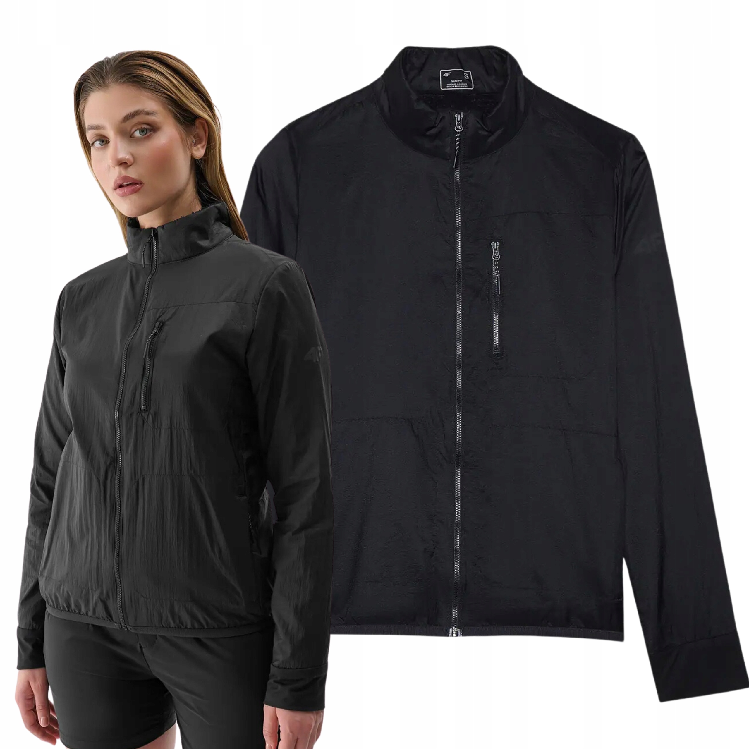 Dámská 4F Treková Bunda Dešťová Teplá S Kapucí Přechodová vel. L