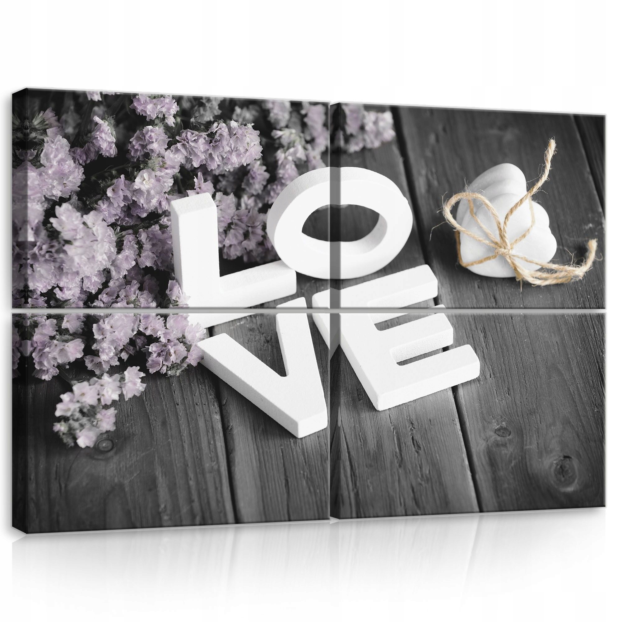 Obraz 120x80 Láska Love srdcia kvety jemnosť romantika fialová darček