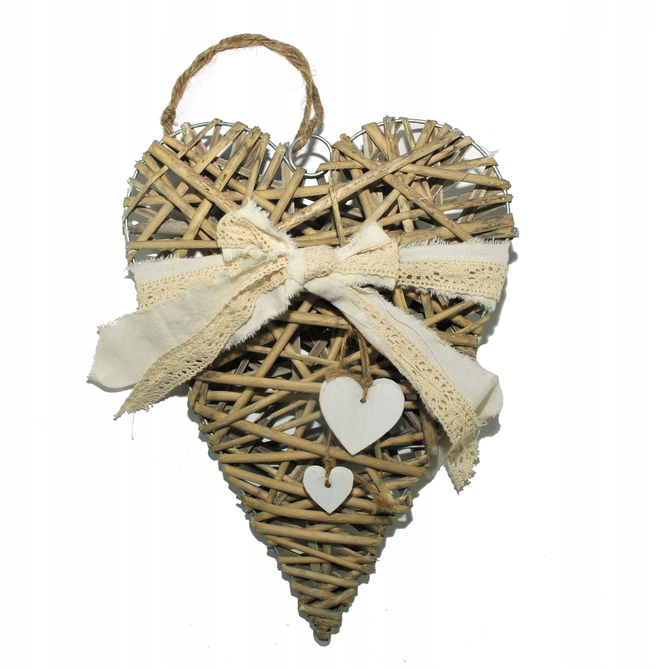 

Serce wiklinowe 32 cm zawieszka ozdoba ślub wesele