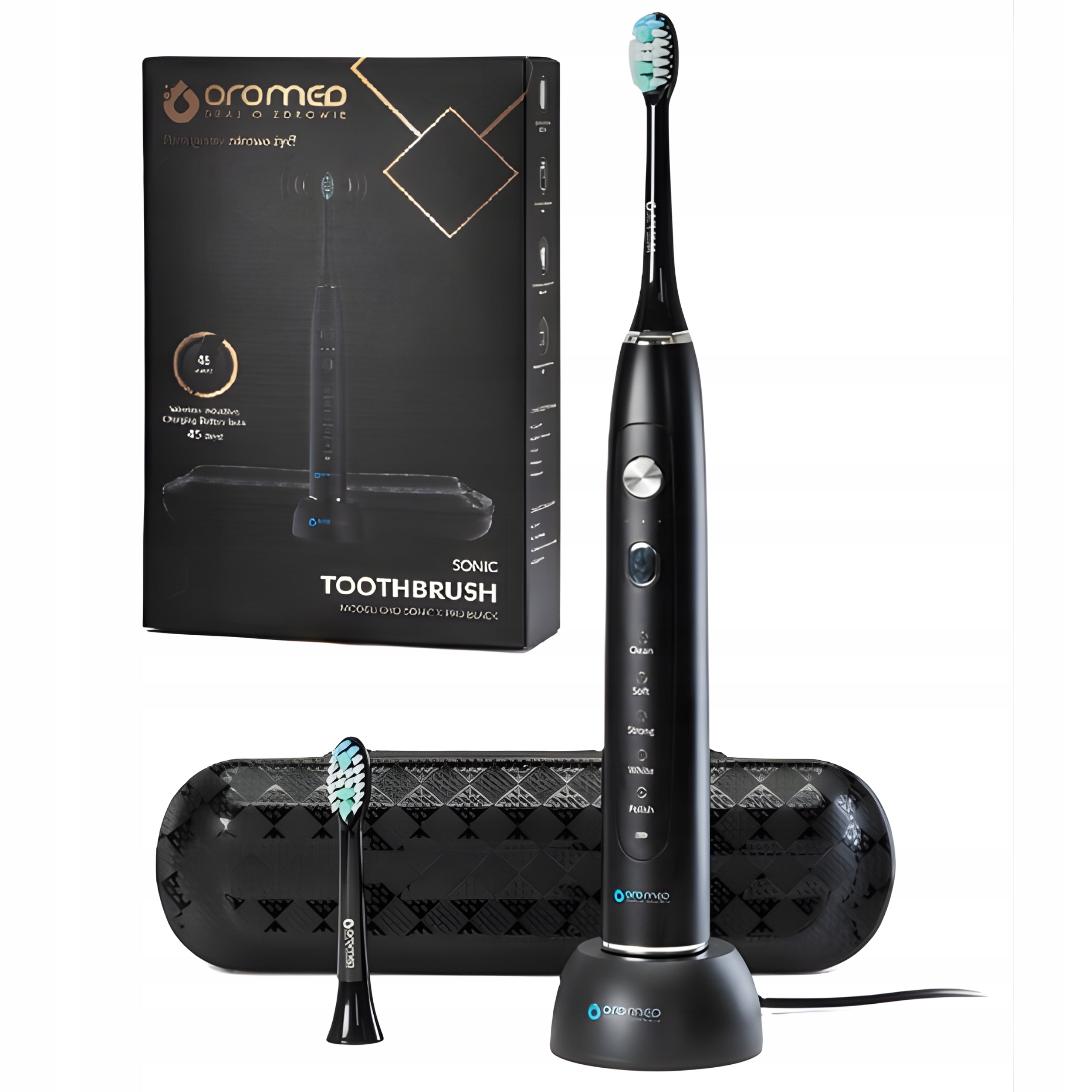 Szczoteczka Soniczna Do Zębów Oromed Sonic X Pro czarna 5TR Etui