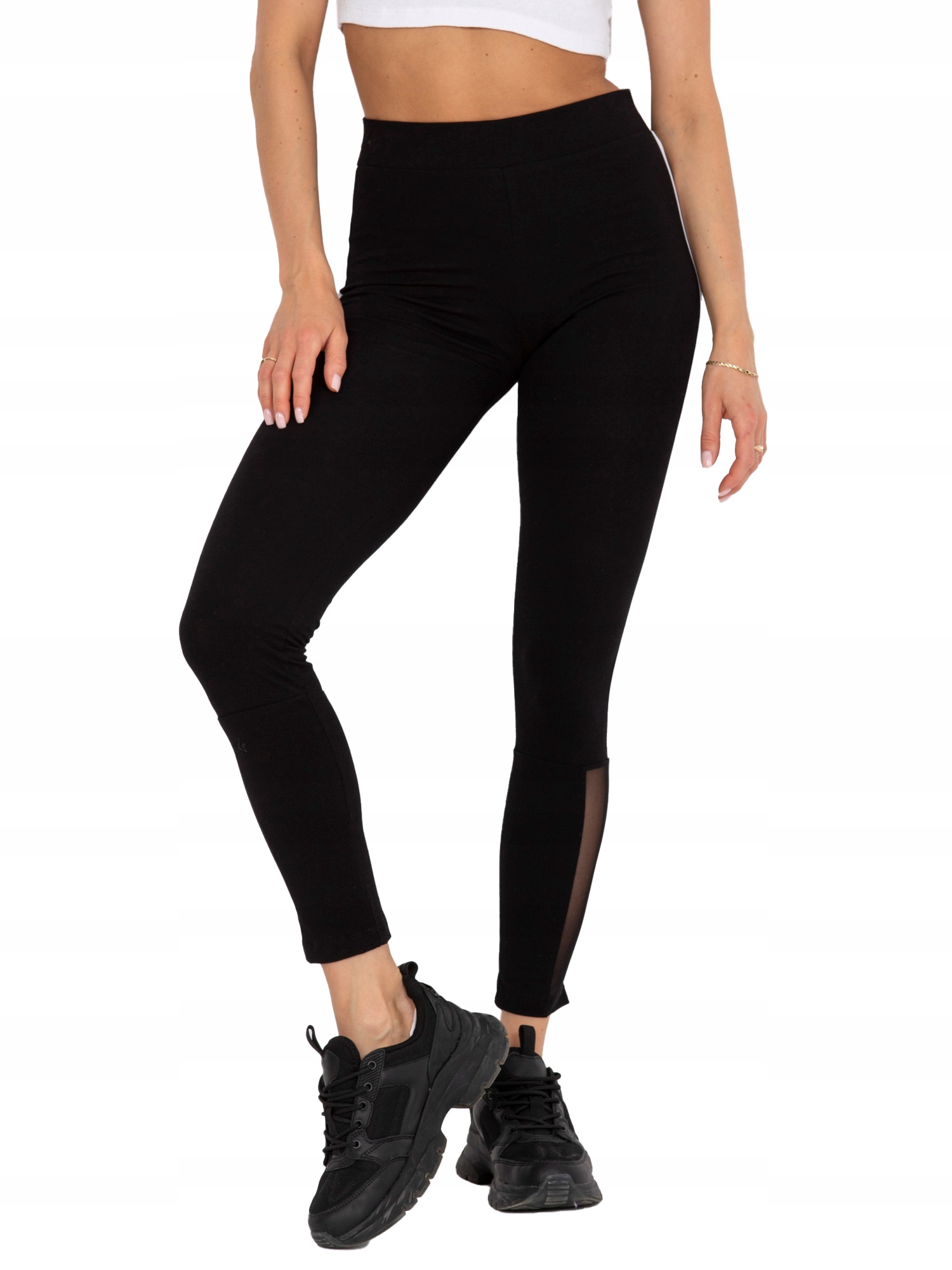 

Bawełniane Legginsy Z Lampasami wstawka - XL