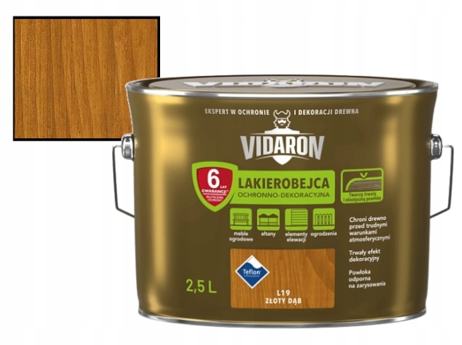 Ochranná lakovačka na drevo zlatý dub 2,5 l