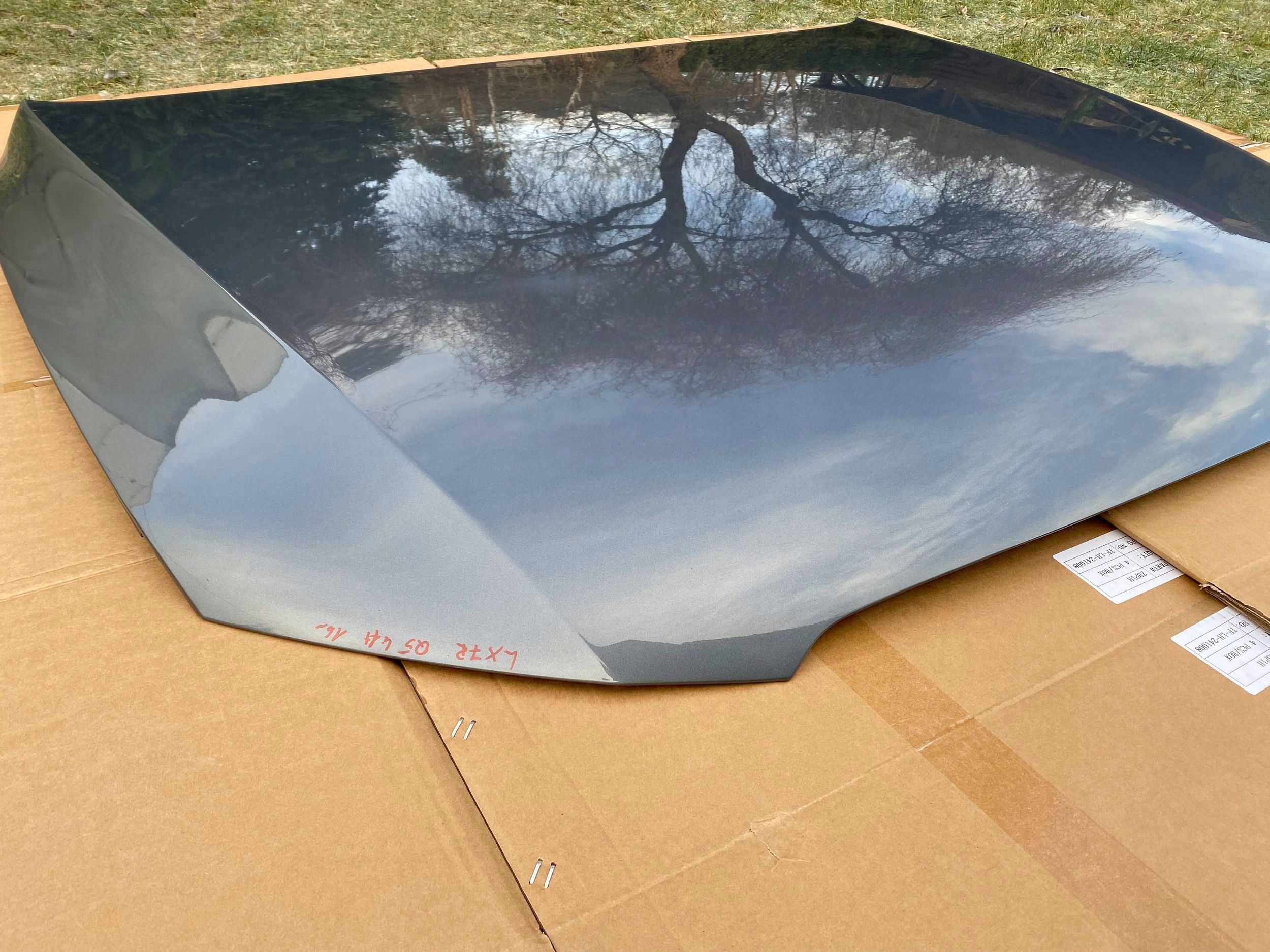 AUDI Q5 LIFT 8R originál complete bonnet cover front LX7R grey