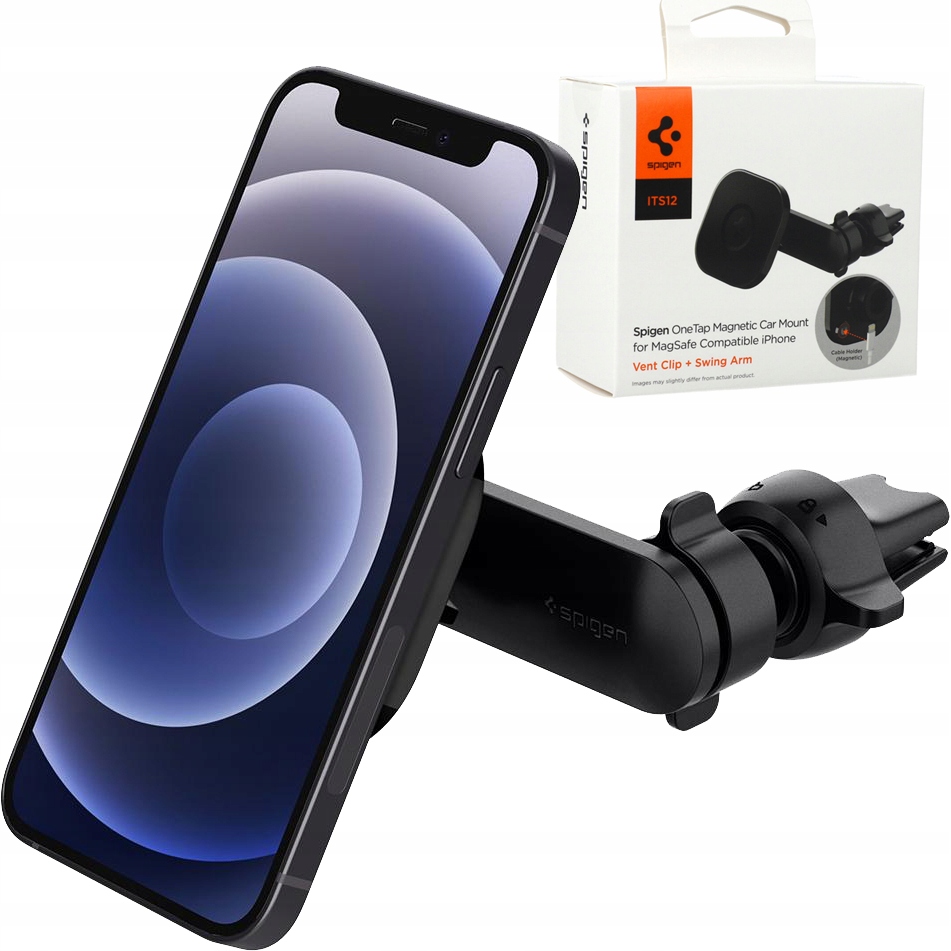 Mocny uchwyt samochodowy Spigen do kratki nawiewu do telefonu, samochodu