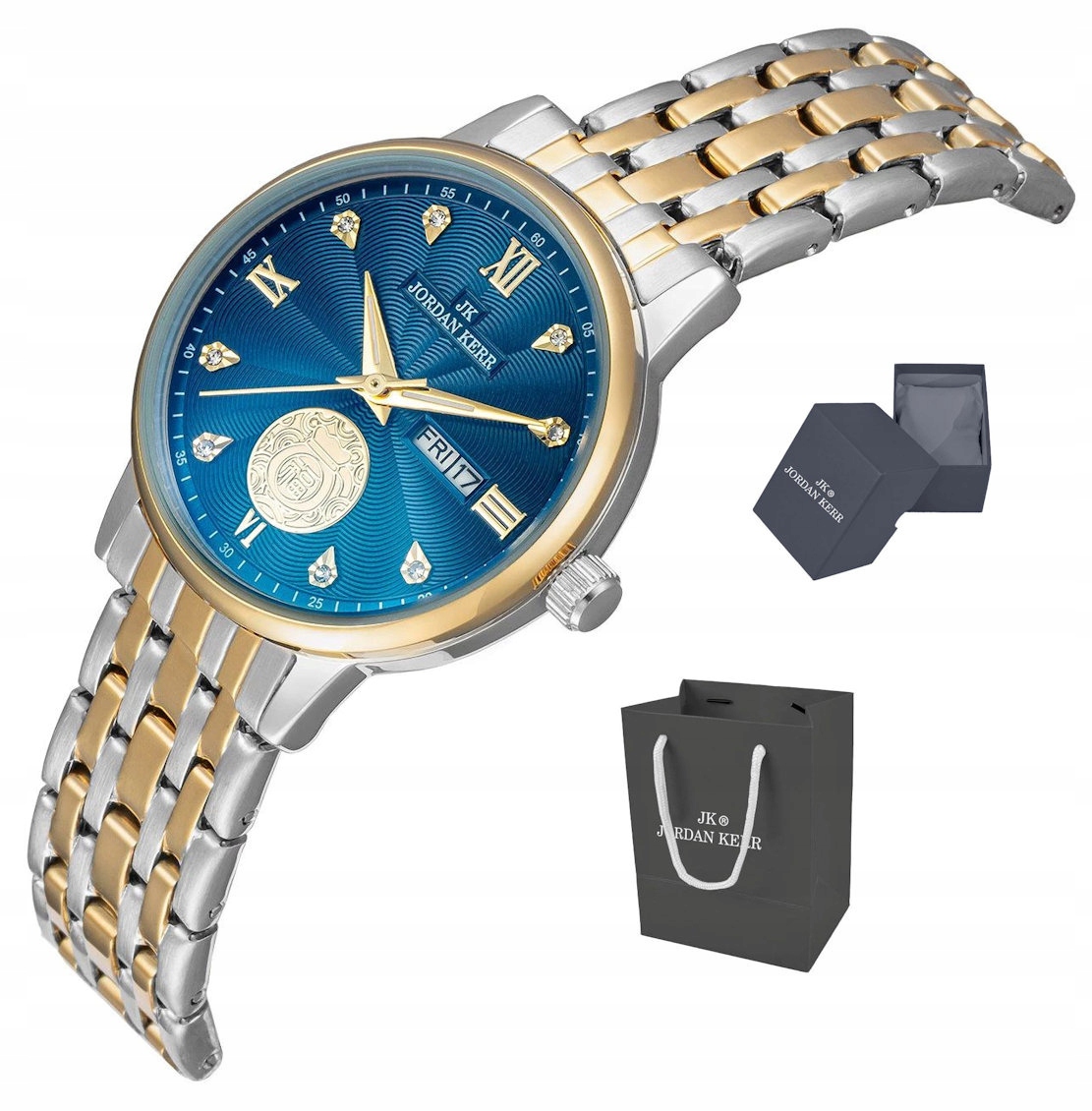 Dámské Elegantní Modré Hodinky Jordan Kerr S Datumovkou L1071 30 mm