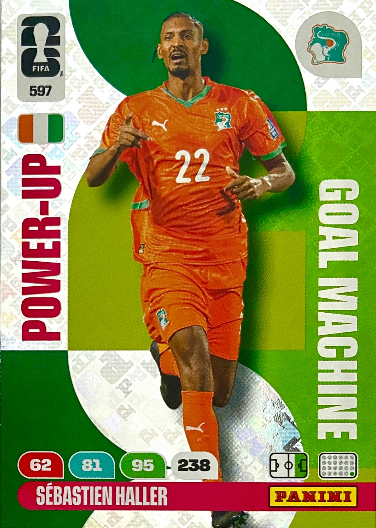 Fifa World Cup 2026 karta Power-up Goal Machine 597 Sebastien Haller Wks