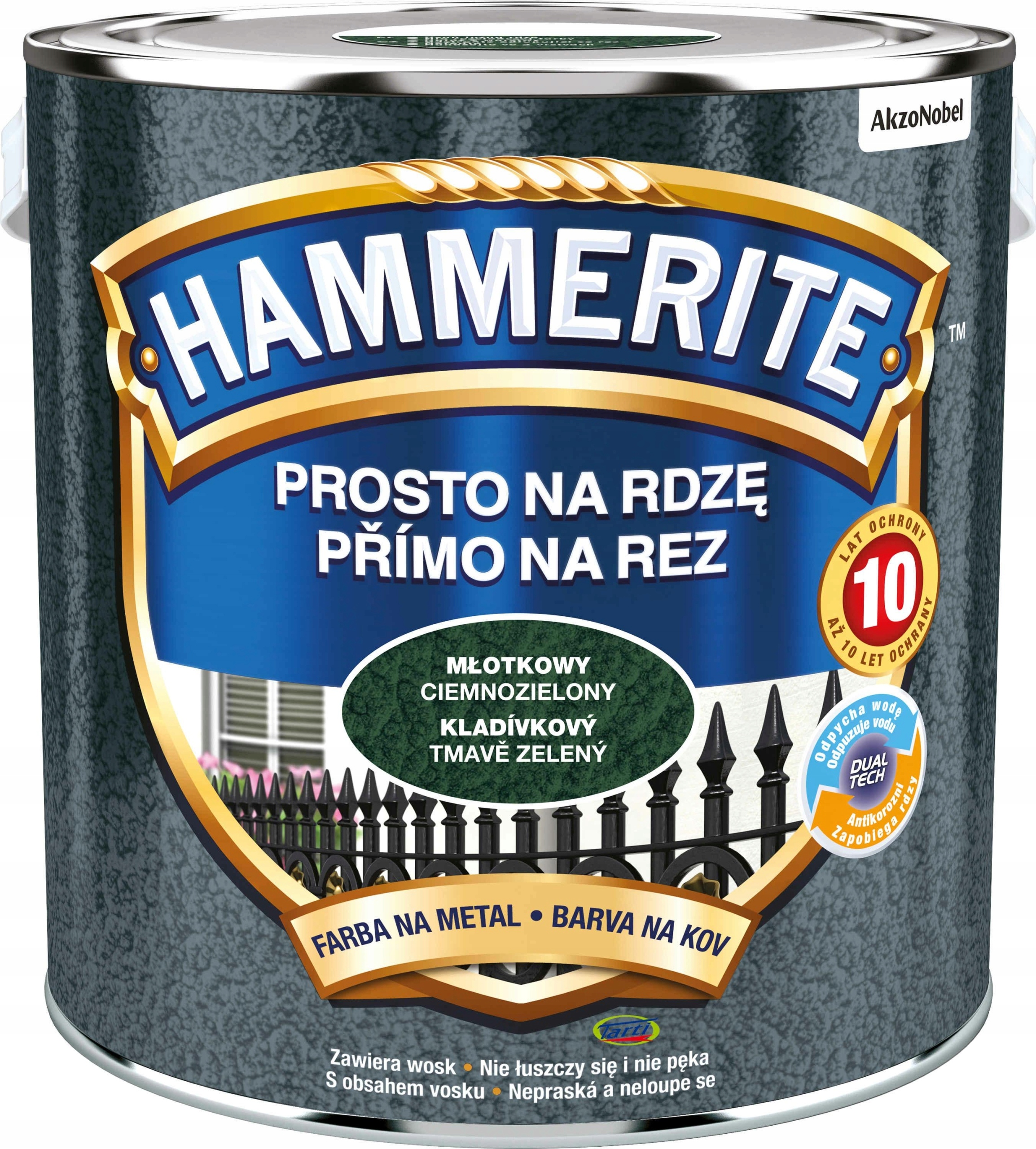 

Hammerite Na Rdzę Ciemnozielony Młotkowy 0,7L