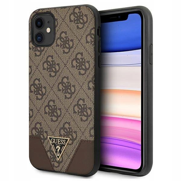 Etui Guess 4G Triangle Collection na iPhone 11 6,1" Xr 6,1" brązowe Guess