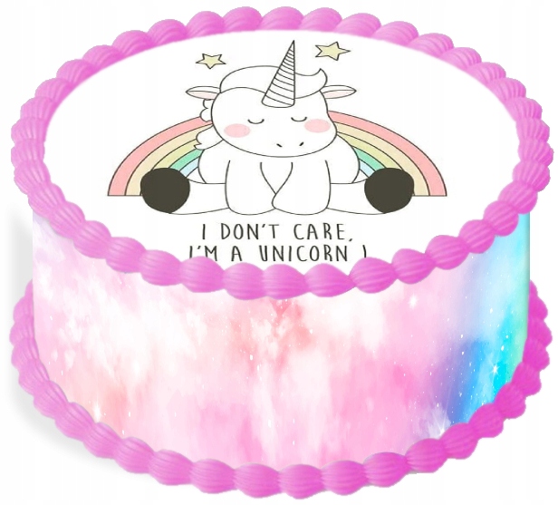 oplatek na dort 20 cm Jednorožec Unicorn Narozeniny