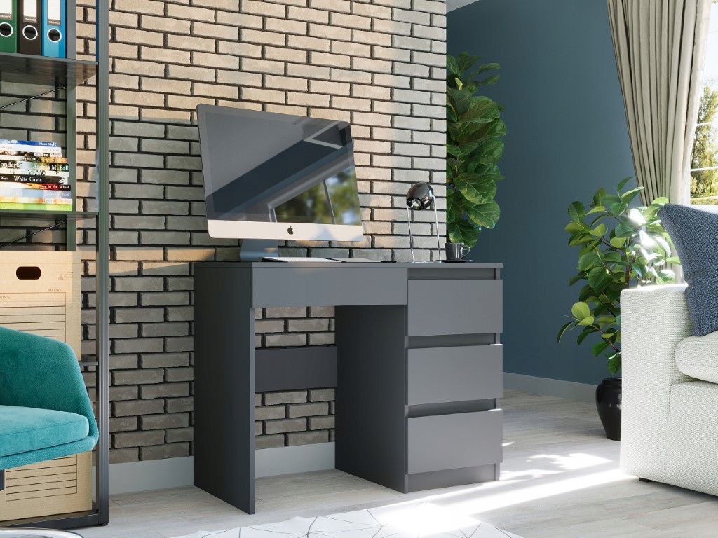 Meble Biurko komputerowe stolik 90cm N-34 ANTRACYT