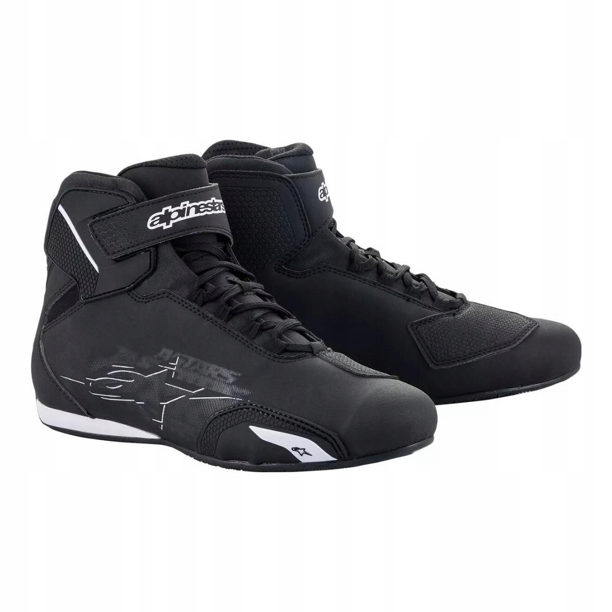 Motocyklové topánky Alpinestars Sektor čierny/biely Veľkosť 45