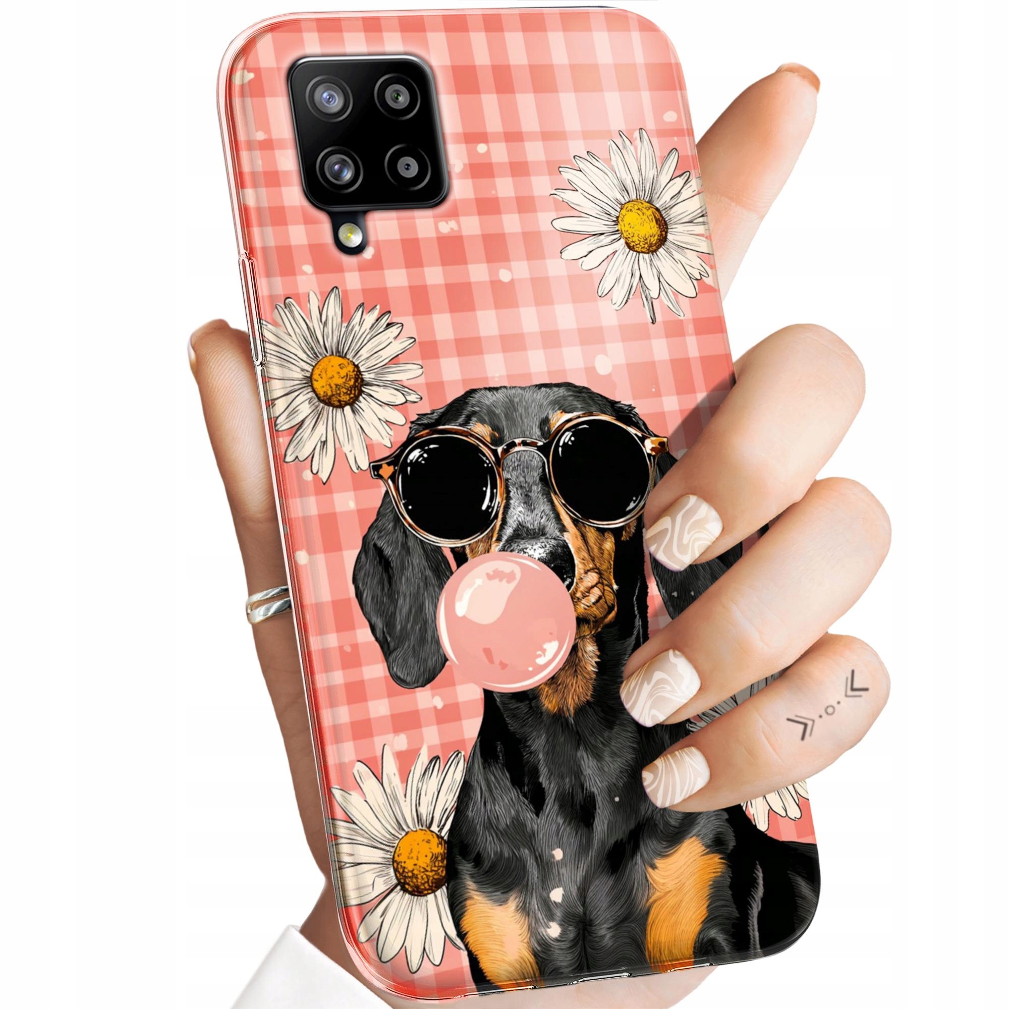 Etui Do Samsung A42 5G Jamniki Psy Jamnik Red Merle Obudowa Pokrowiec