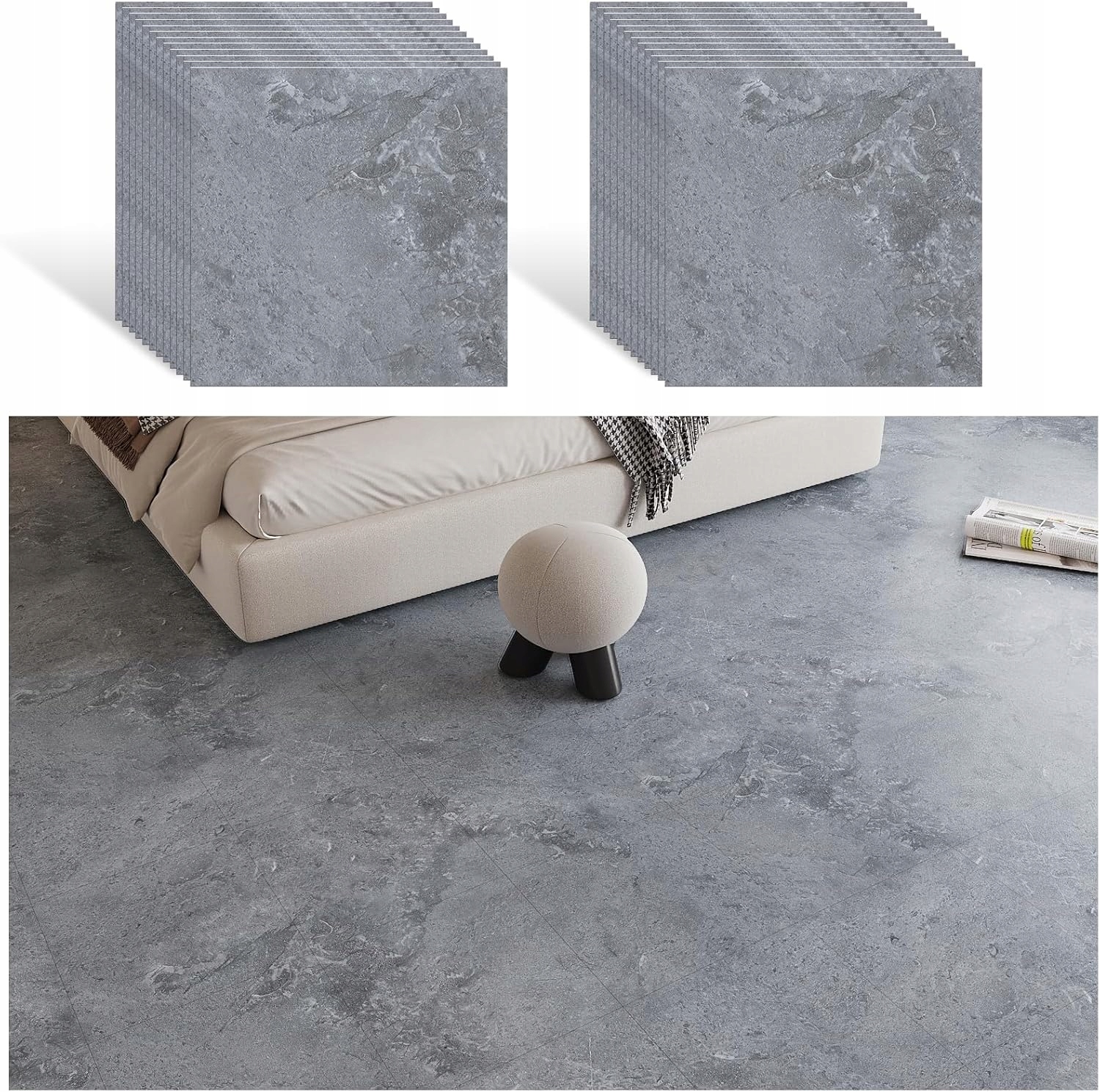 Pvc dlaždice samolepiace vinylové panely Veelike betón 30x30 cm sada 24