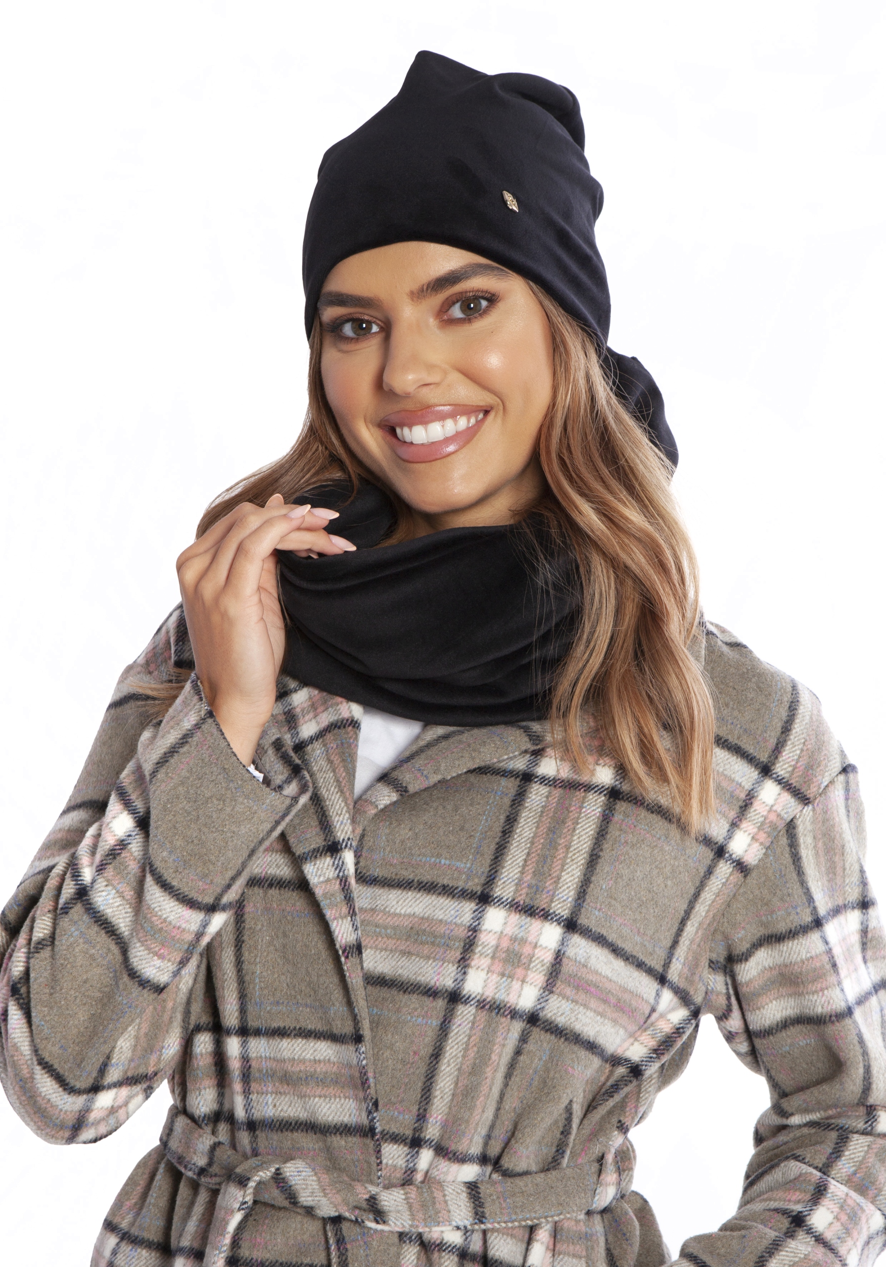 CZAPKA + KOMIN golf KOMPLET DAMSKI KOLORY WELUR Marka Imperial