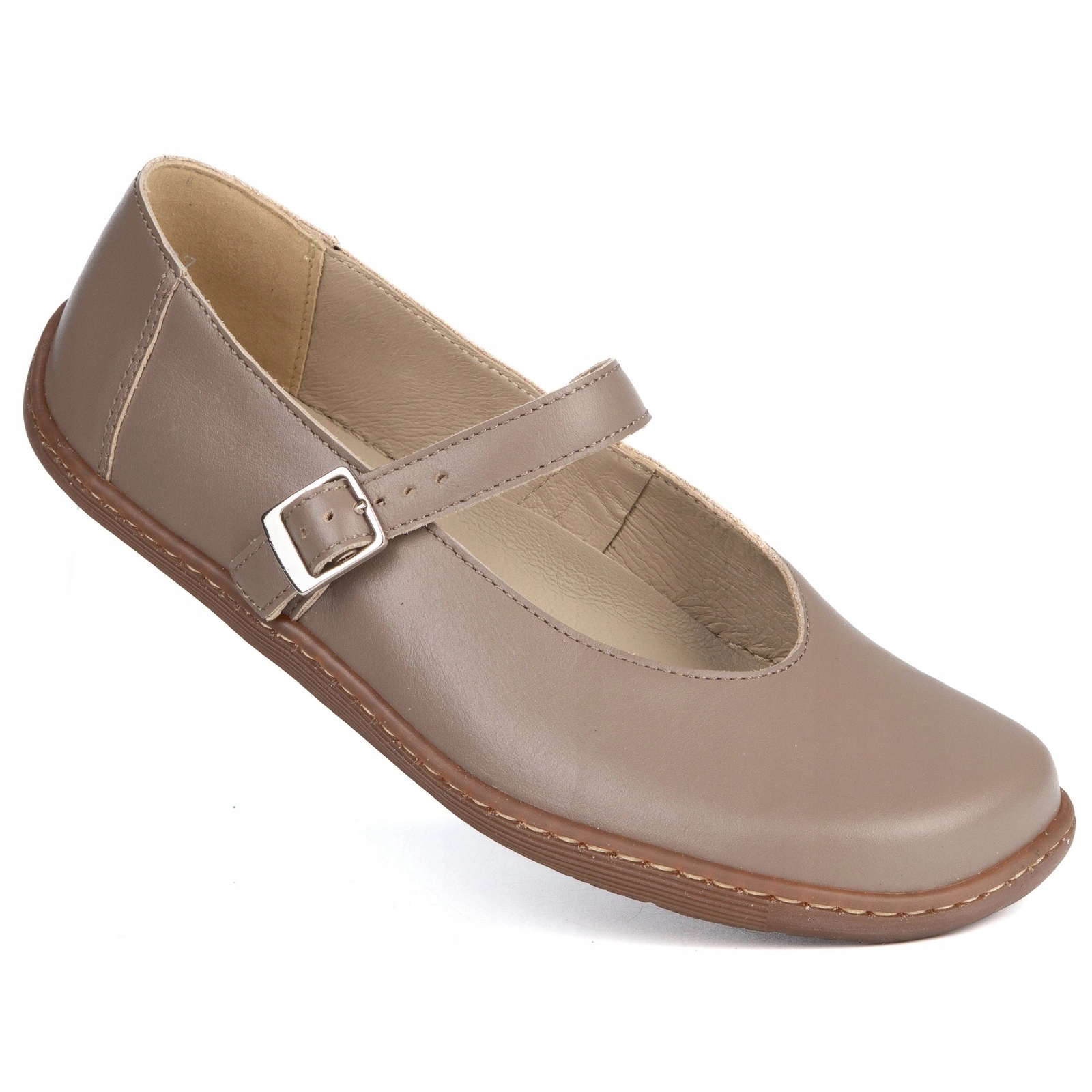 Dámské barefootové baleríny Olivier Amelia kožené cappuccino 37