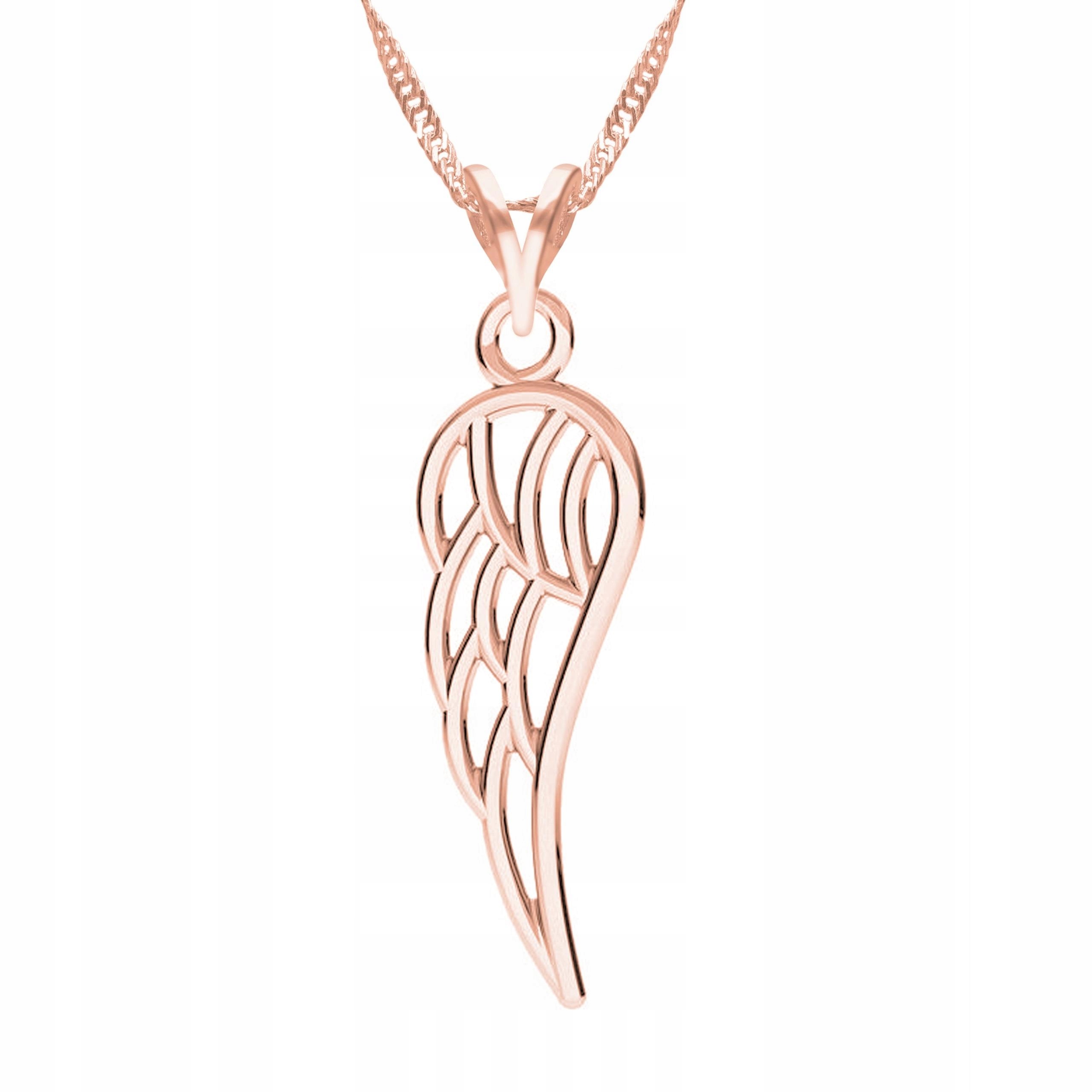 Pozlacený náhrdelník s křídlem Wing Křídlo Přívěsek Stříbro 925