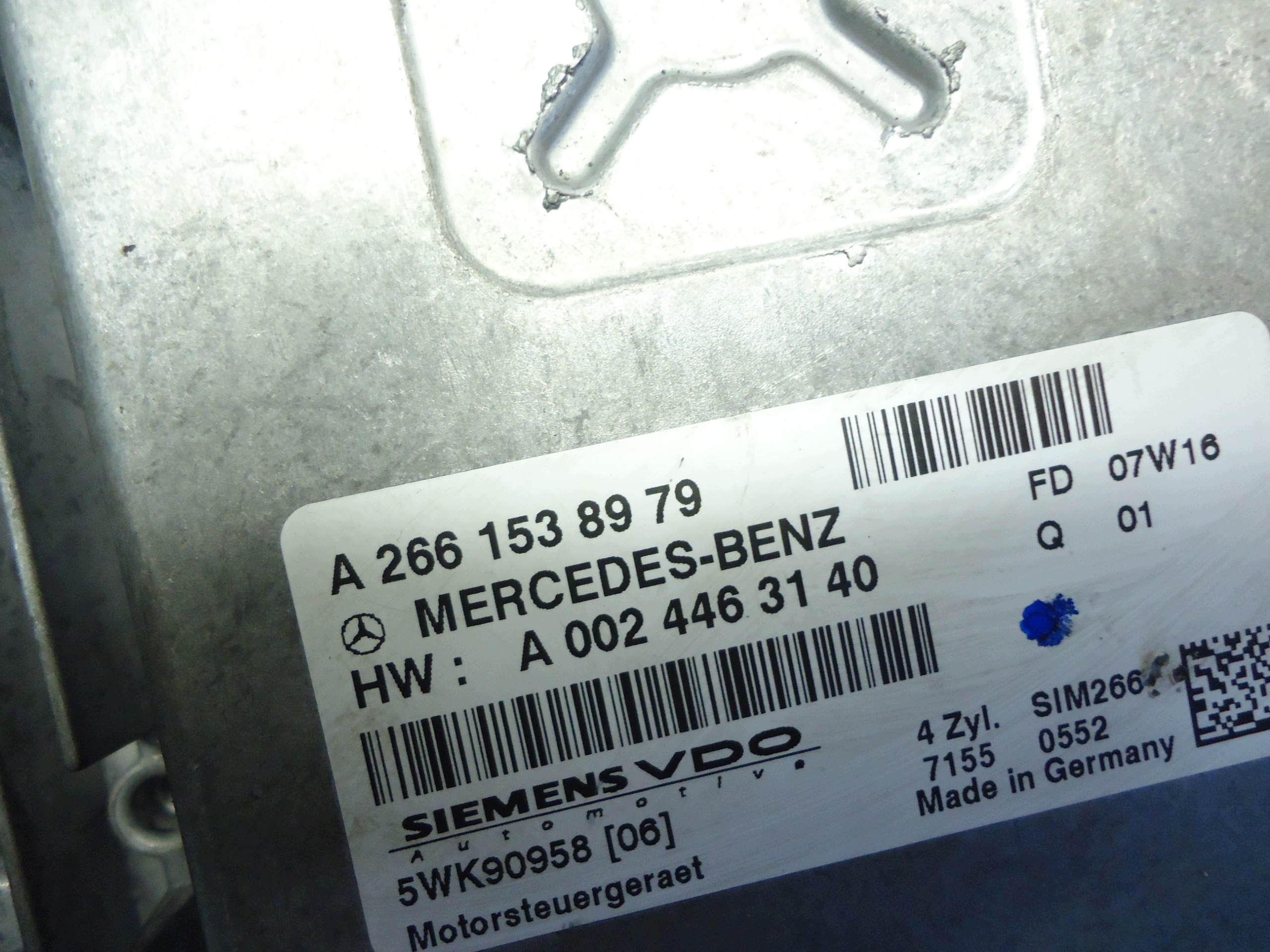 MERCEDES A W169 1.5 computer control unit A2661538979