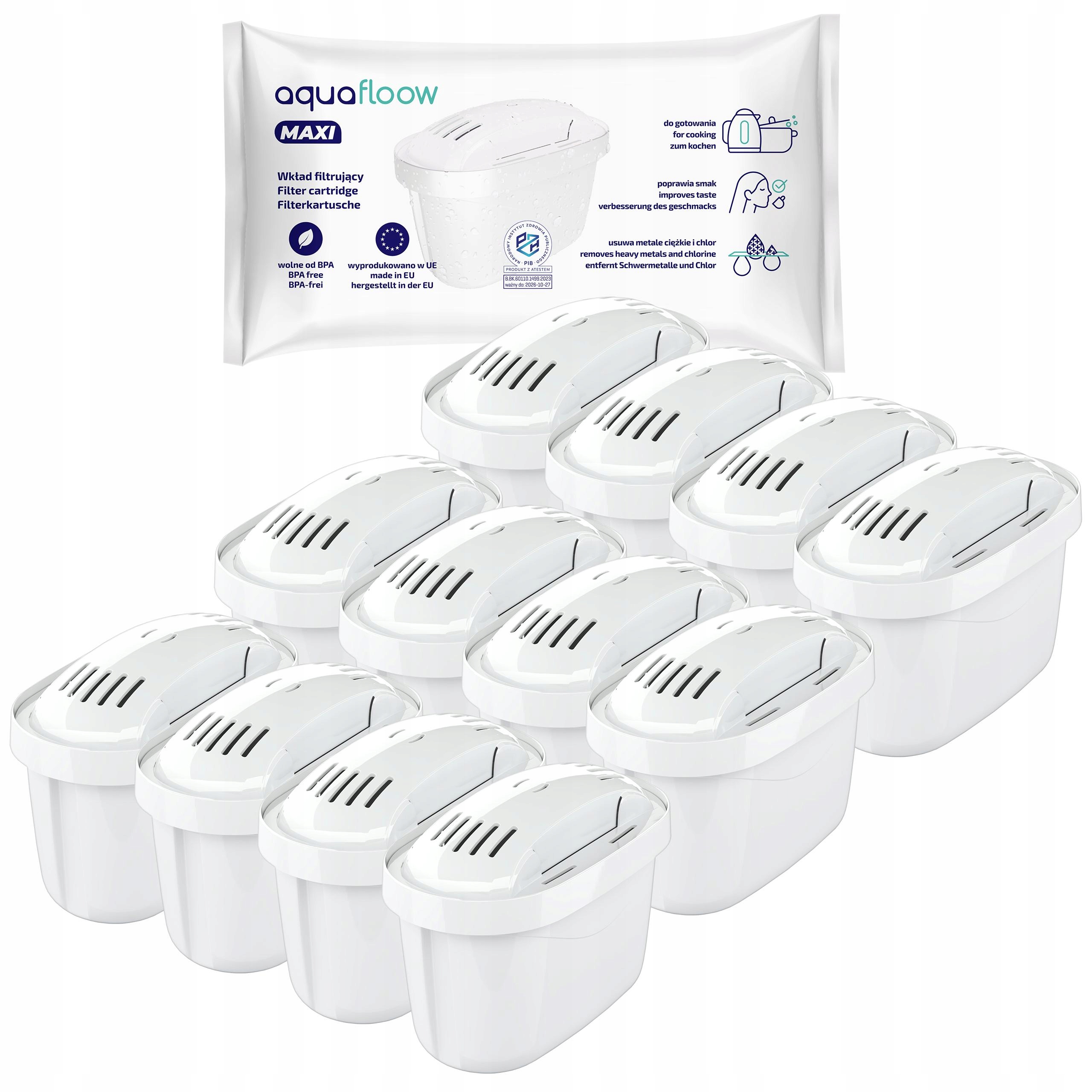 12x Filtr do dzbanek Brita Marella XL Elemaris Style wkłady Aquafloow