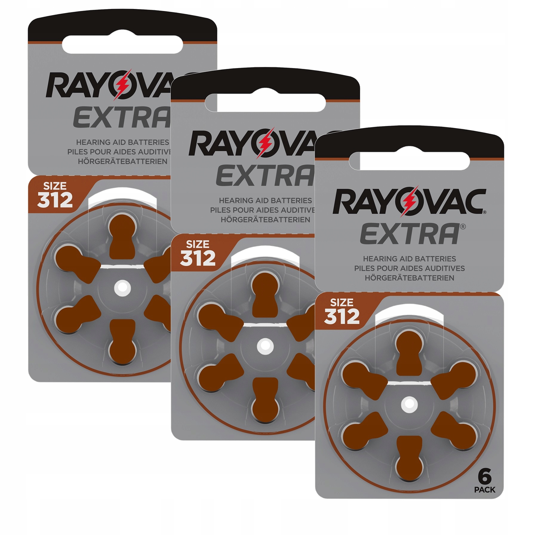 

18x Baterie Słuchowe Rayovac 312 Mf PR41 ZincAir