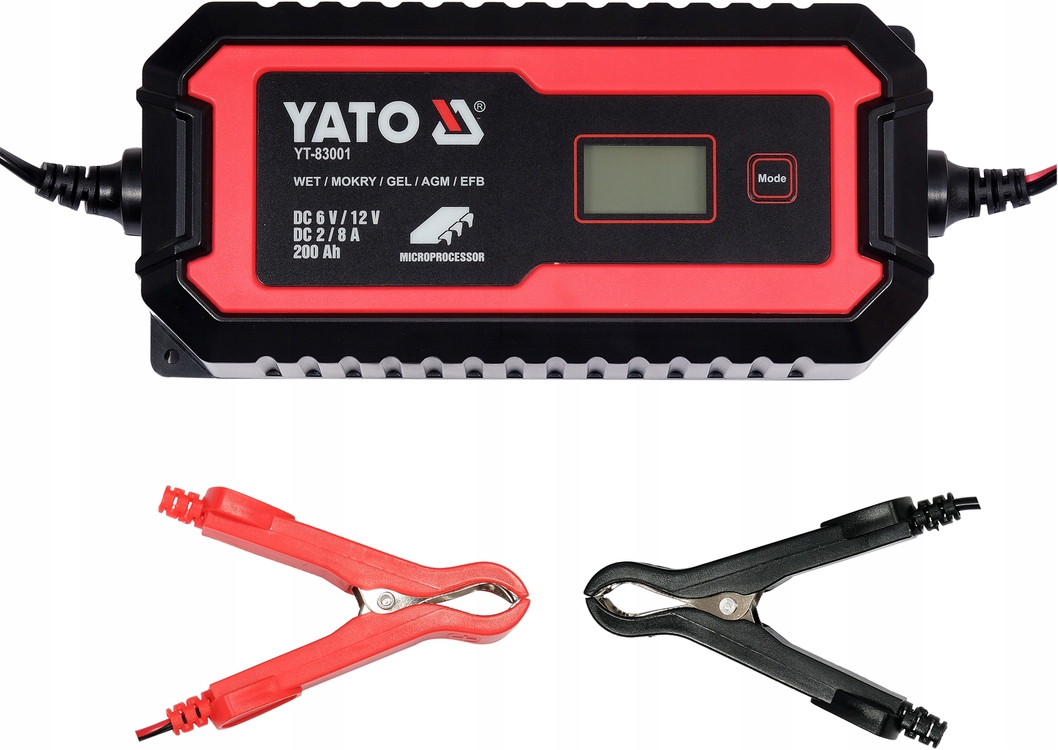 

Prostownik Elektroniczny Z LCD 6V/2A, 12V/8A Yato