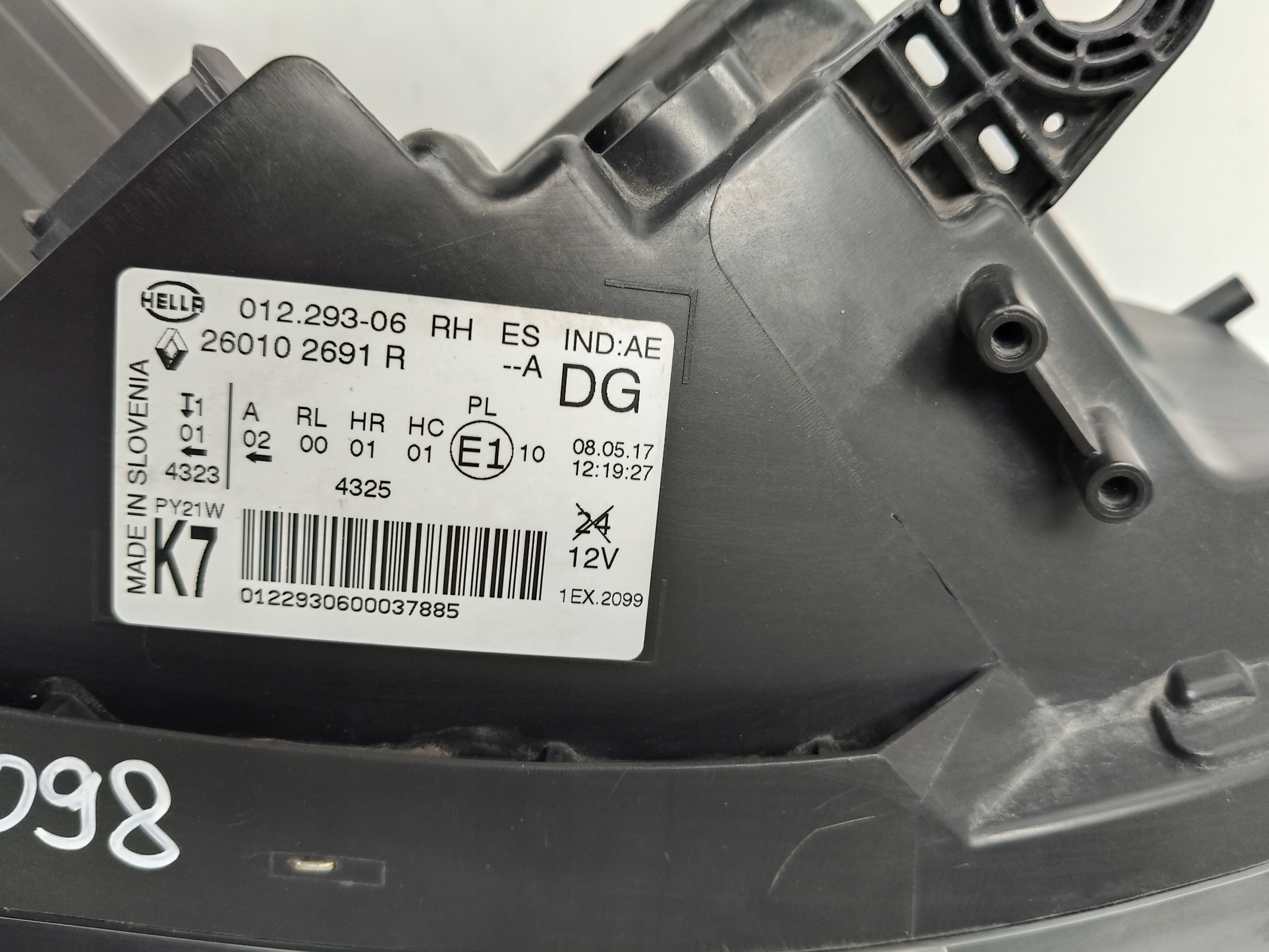 light right REFLEKTOR RENAULT SCENIC IV 16- FULL LED