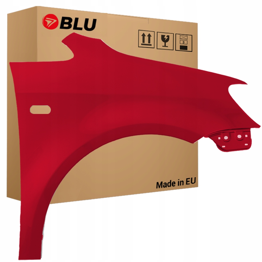 Blu Blatník Vw Caddy III 3 2K lift LY3D pravý červený 10-15 přední s otvorem