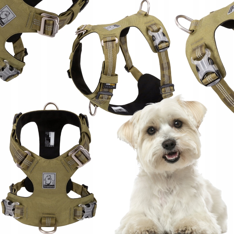 Levně Voděodolné Postroje Pro Psa S Lehkým Odrazem Truelove Adventure Dog Khaki Xxs