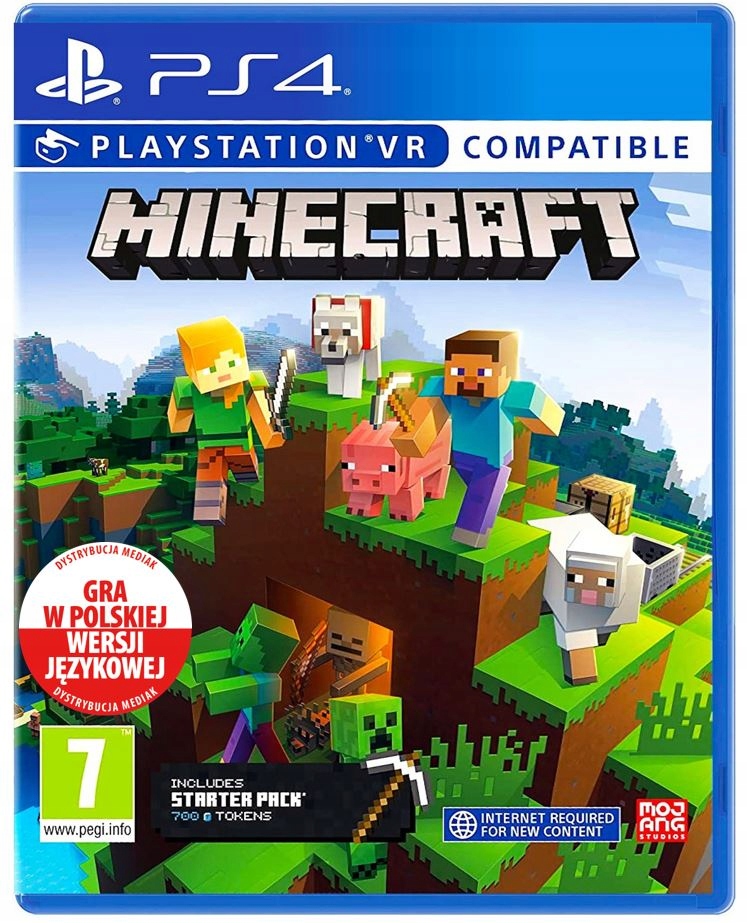 

Minecraft PS4 PS5 Pl Bedrock Edition VR+Dodatki