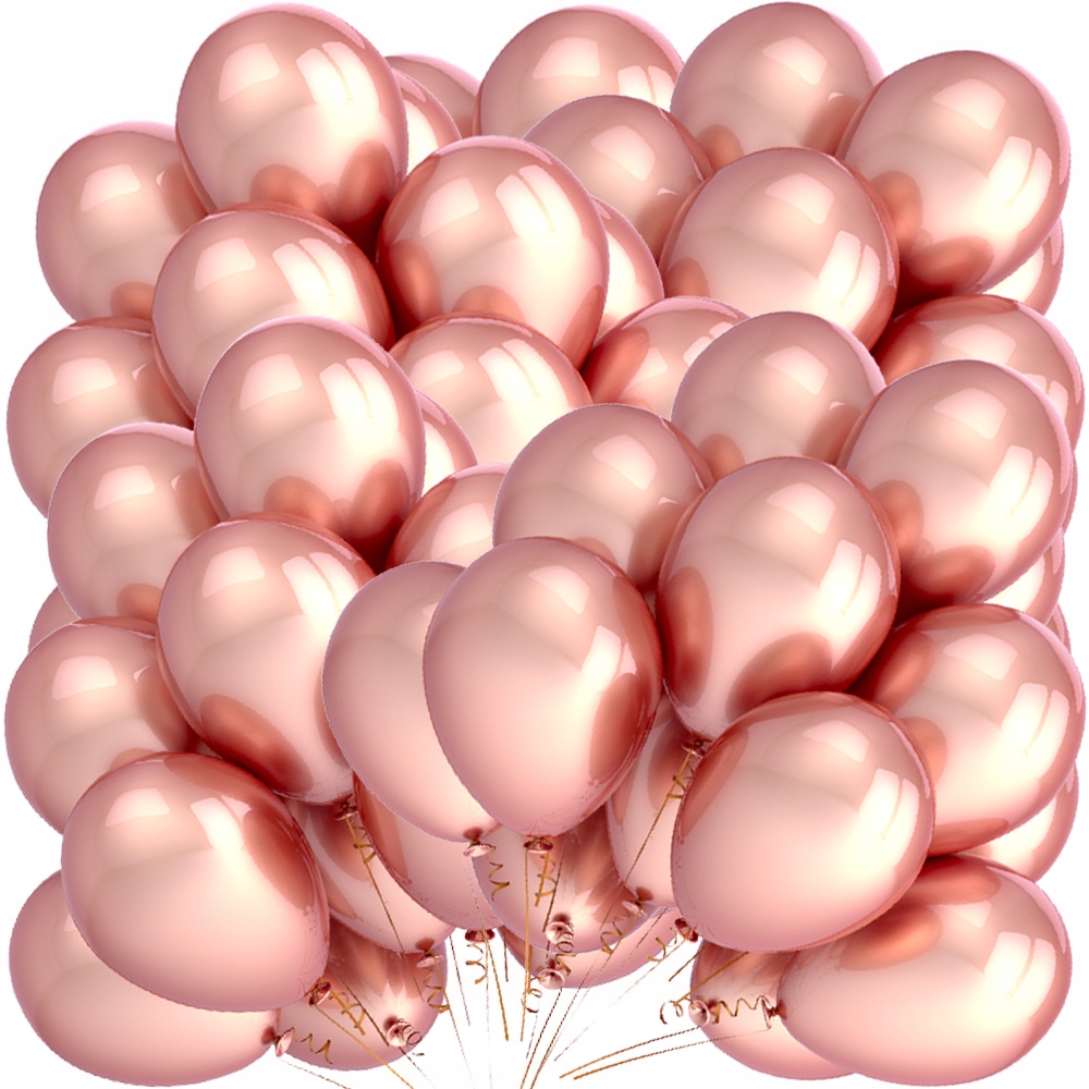 

Balony Metaliczne Gold Rose Ślub Party Duże 100szt