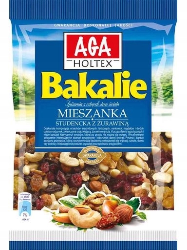 5 x Aga Holtex Studentská směs 150 g Sušené Plody A Ořechy