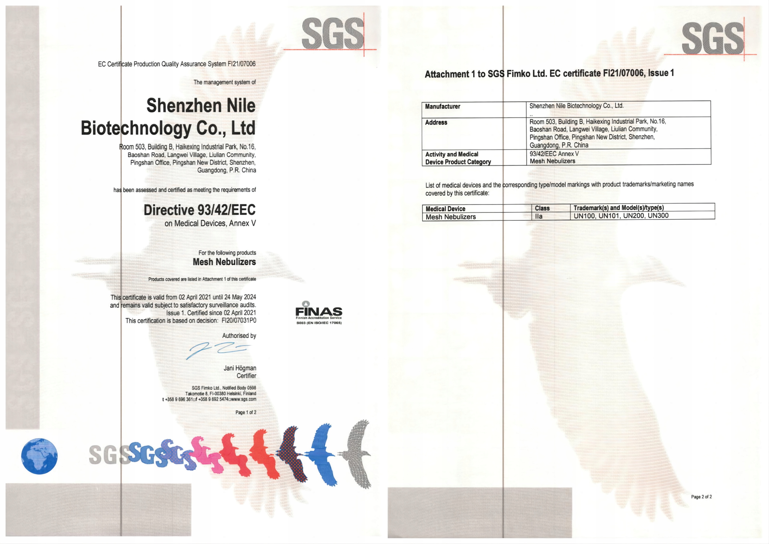 Certyfikowany Inhalator MESH Nebulizer Przenośny Średnia wielkość cząsteczek MMAD 3.7 µm